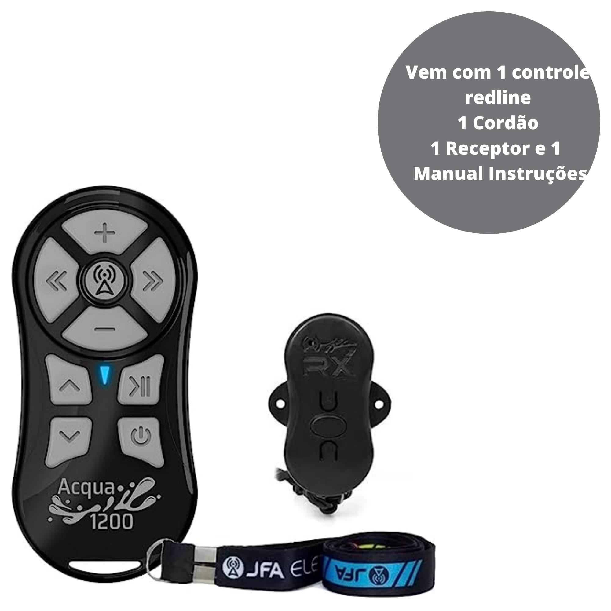 Controle de Longa Distancia Acqua Universal Alcance De1.200 Metros Preto JFA