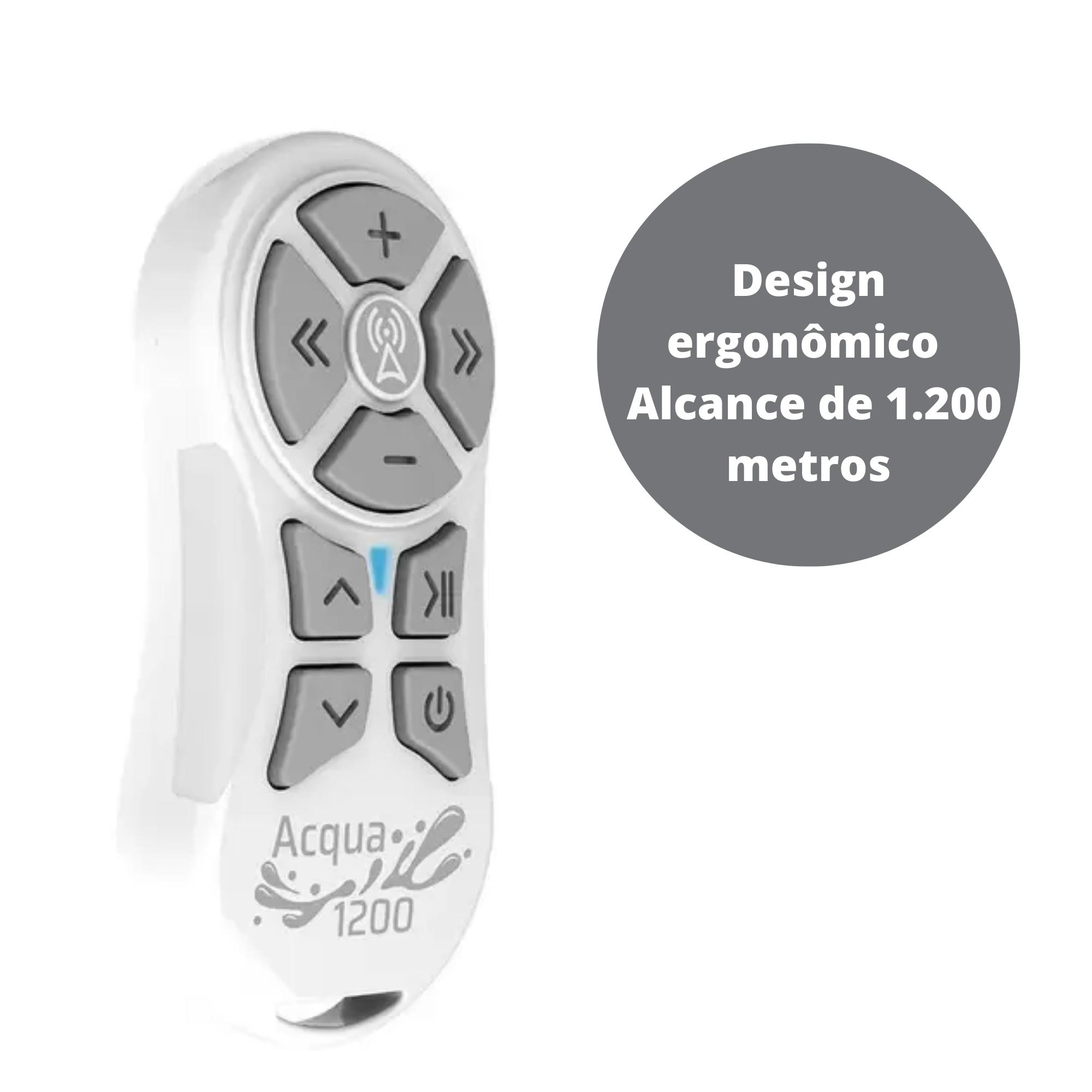 Controle de Longa Distância Acqua Branco, até 1200 metros, resistência à água - JFA