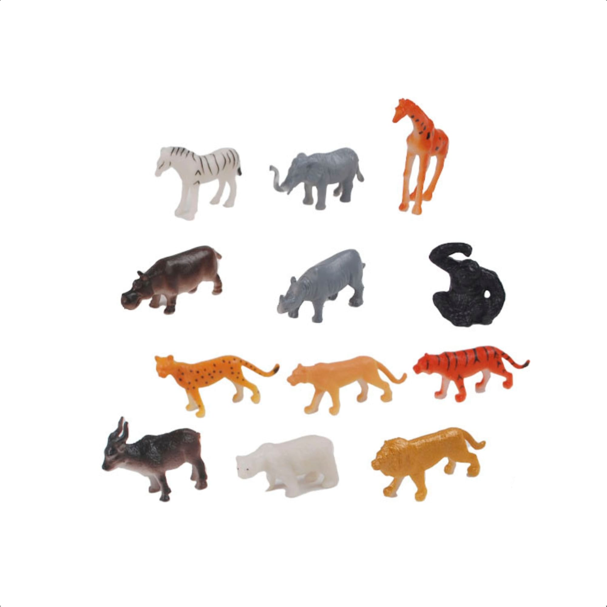 Brinquedo Balde Animais Sortidos Dinossauro/Fazenda/Zoológico Miniaturas No Pote  Polibrinq 2319