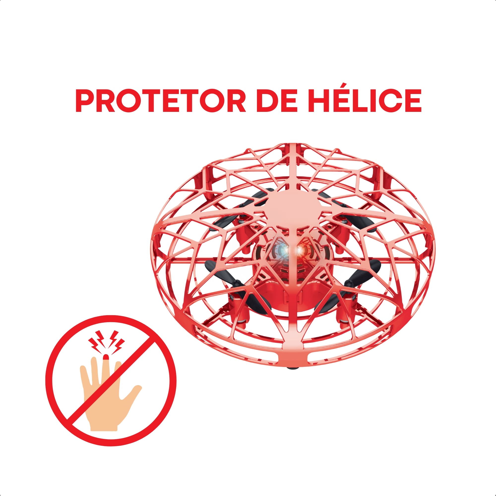 Brinquedo Nave Ufo Sensor Controle Pelas Mãos Quadricopetero Movimentos 360° Sortido Unitário - Polibrinq DN10005