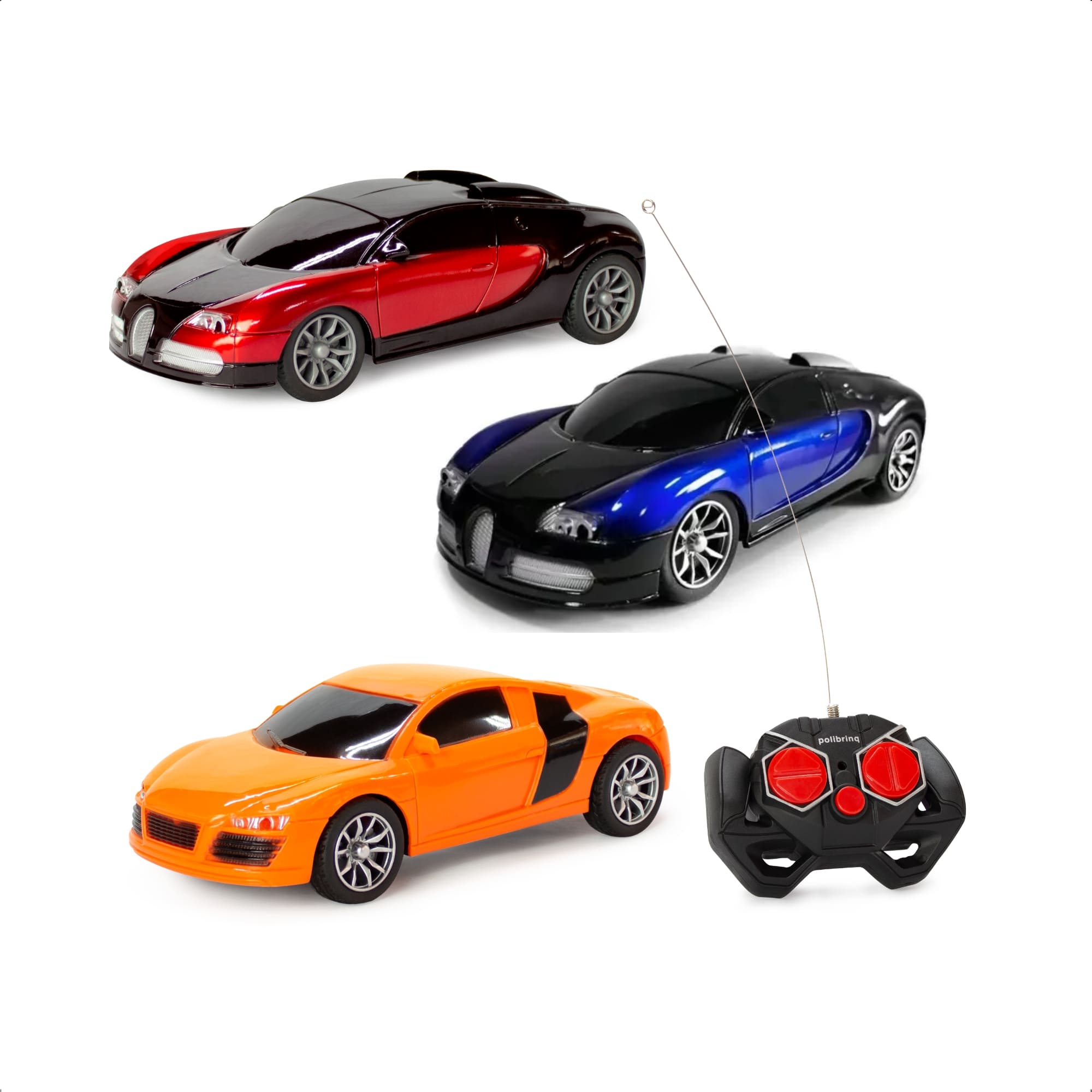 Brinquedo Carrinho de Controle Remoto 6 Ultra Carros 1:4 Sortido Unitário Polibrinq - CAR2241