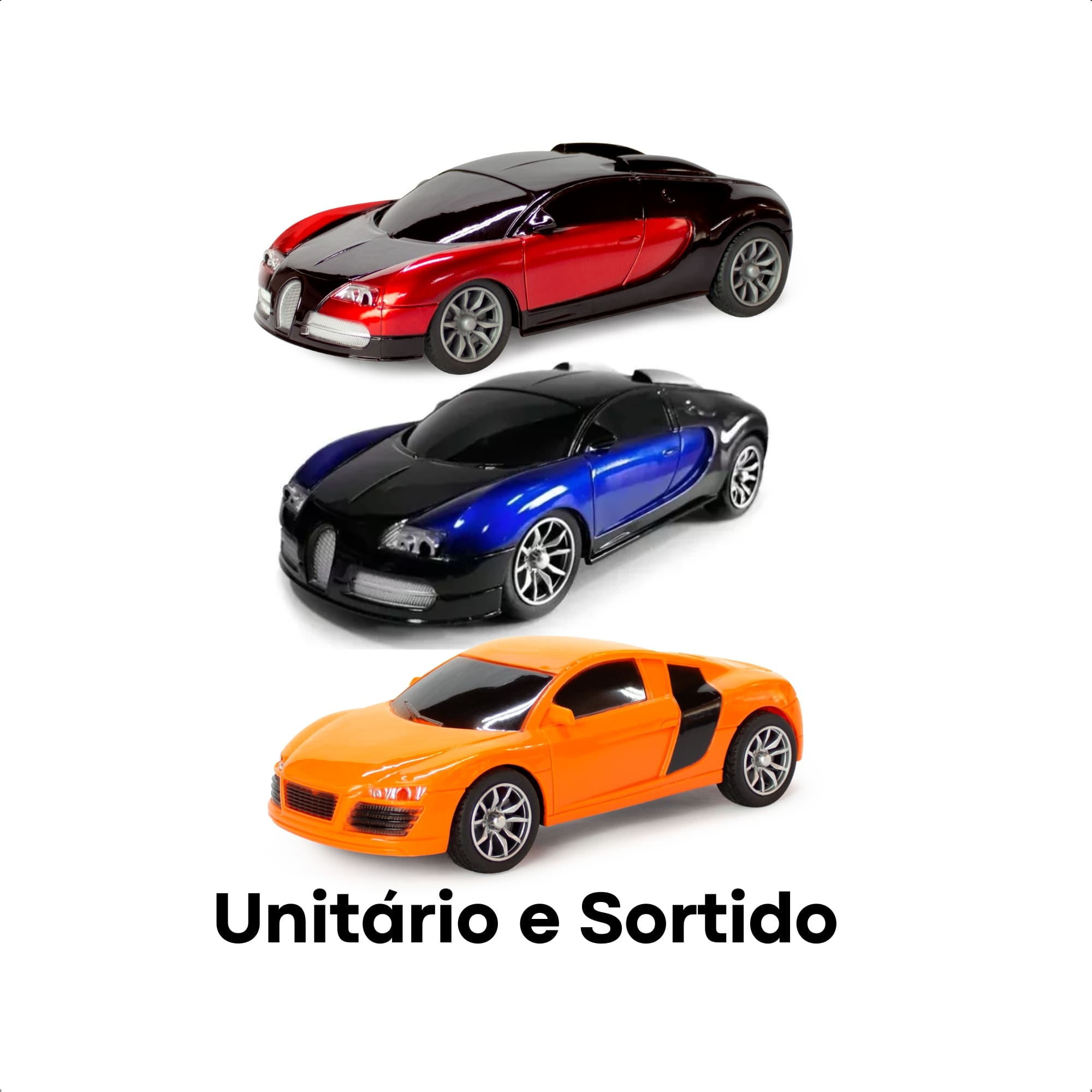 Brinquedo Carrinho de Controle Remoto 6 Ultra Carros 1:4 Sortido Unitário Polibrinq - CAR2241