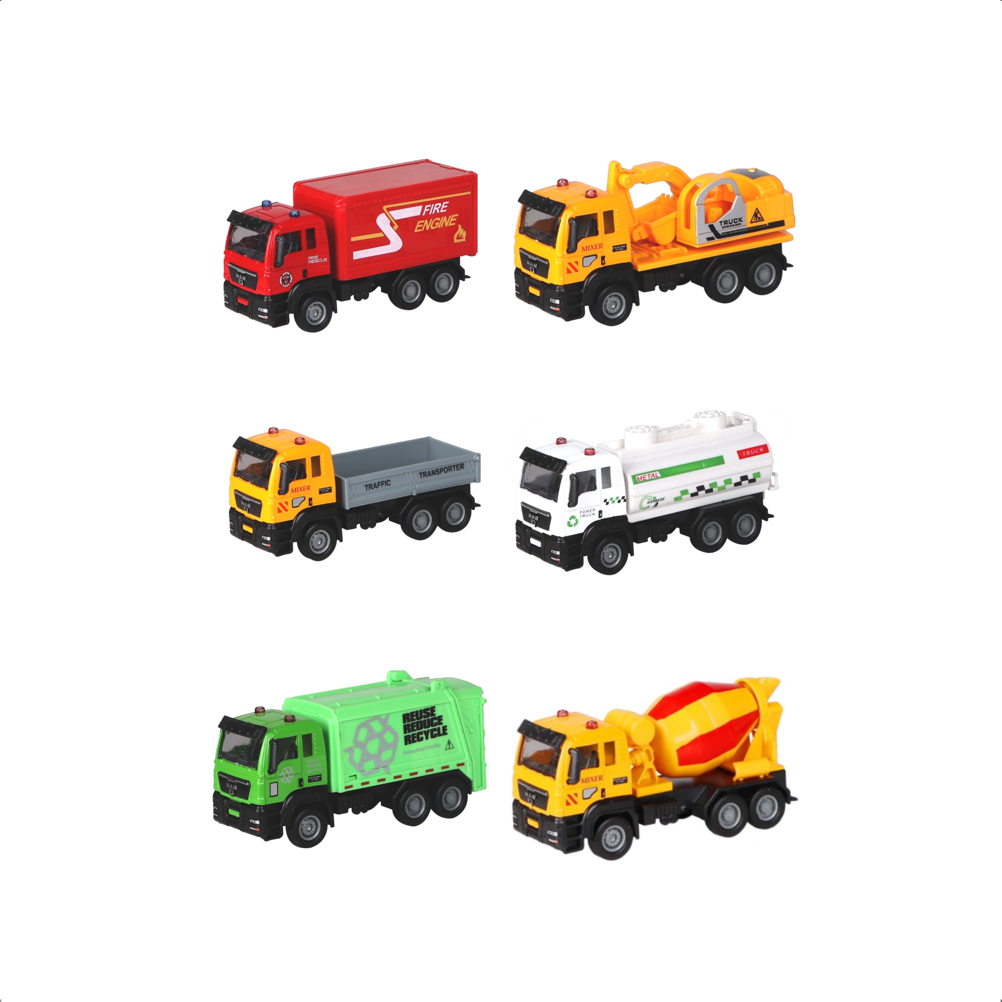 Brinquedo Infantil Carrinho Coleção Profissões Super Trucks Unitário e Sortido Polibrinq CAR613