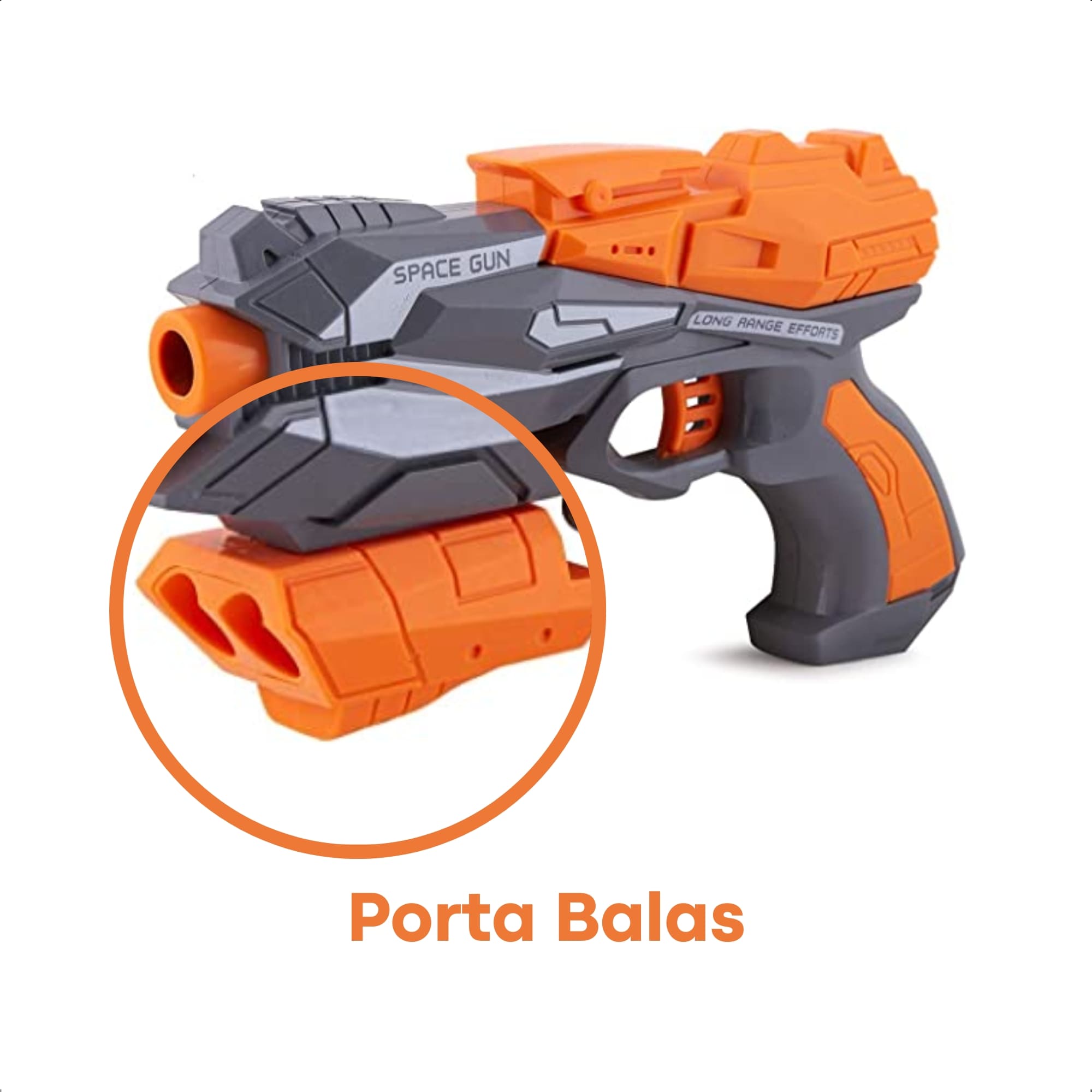 Brinquedo SuperShot Lançador de Dardos Thunder Shot 5 Balas de EVA - Polibrinq GN02
