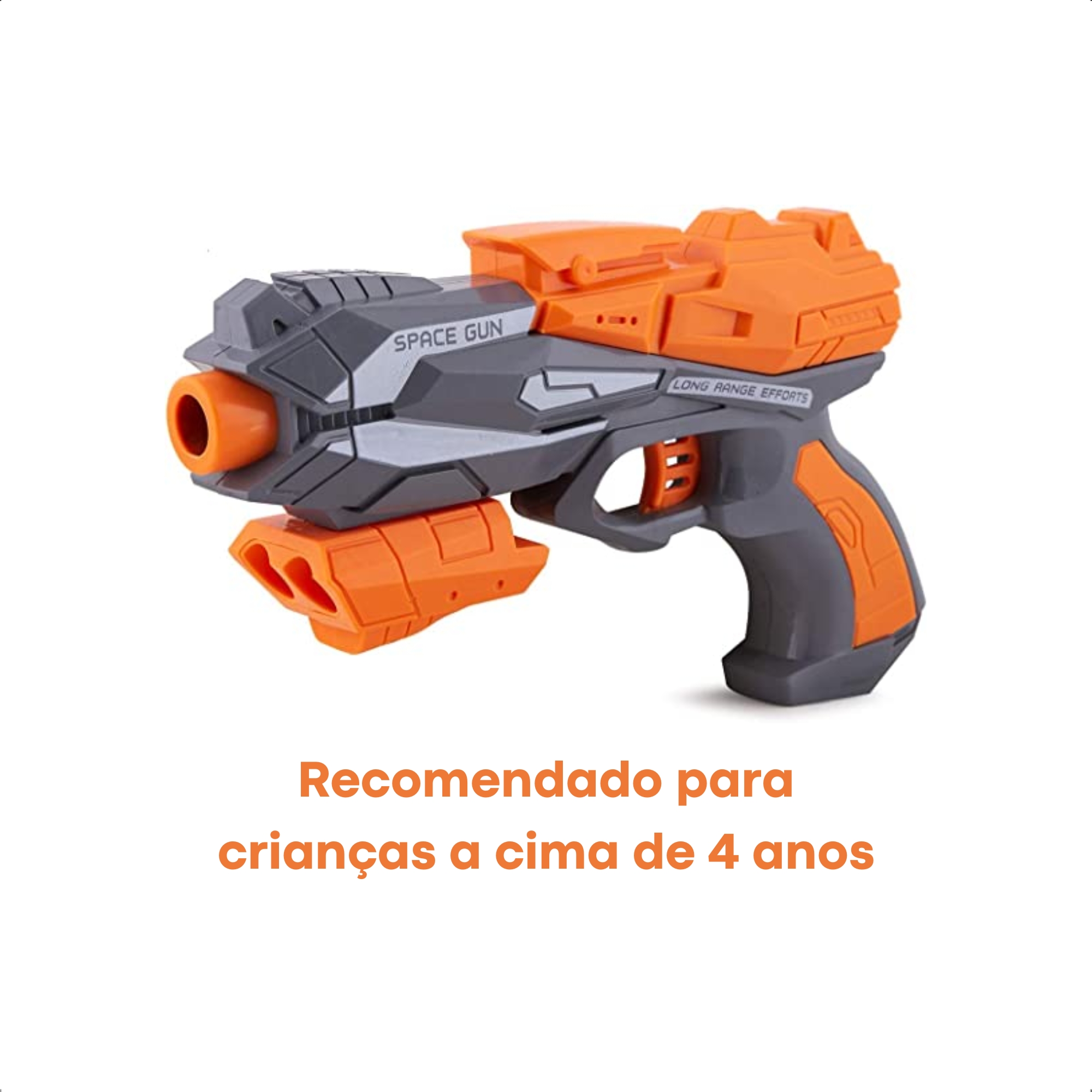 Brinquedo SuperShot Lançador de Dardos Thunder Shot 5 Balas de EVA - Polibrinq GN02