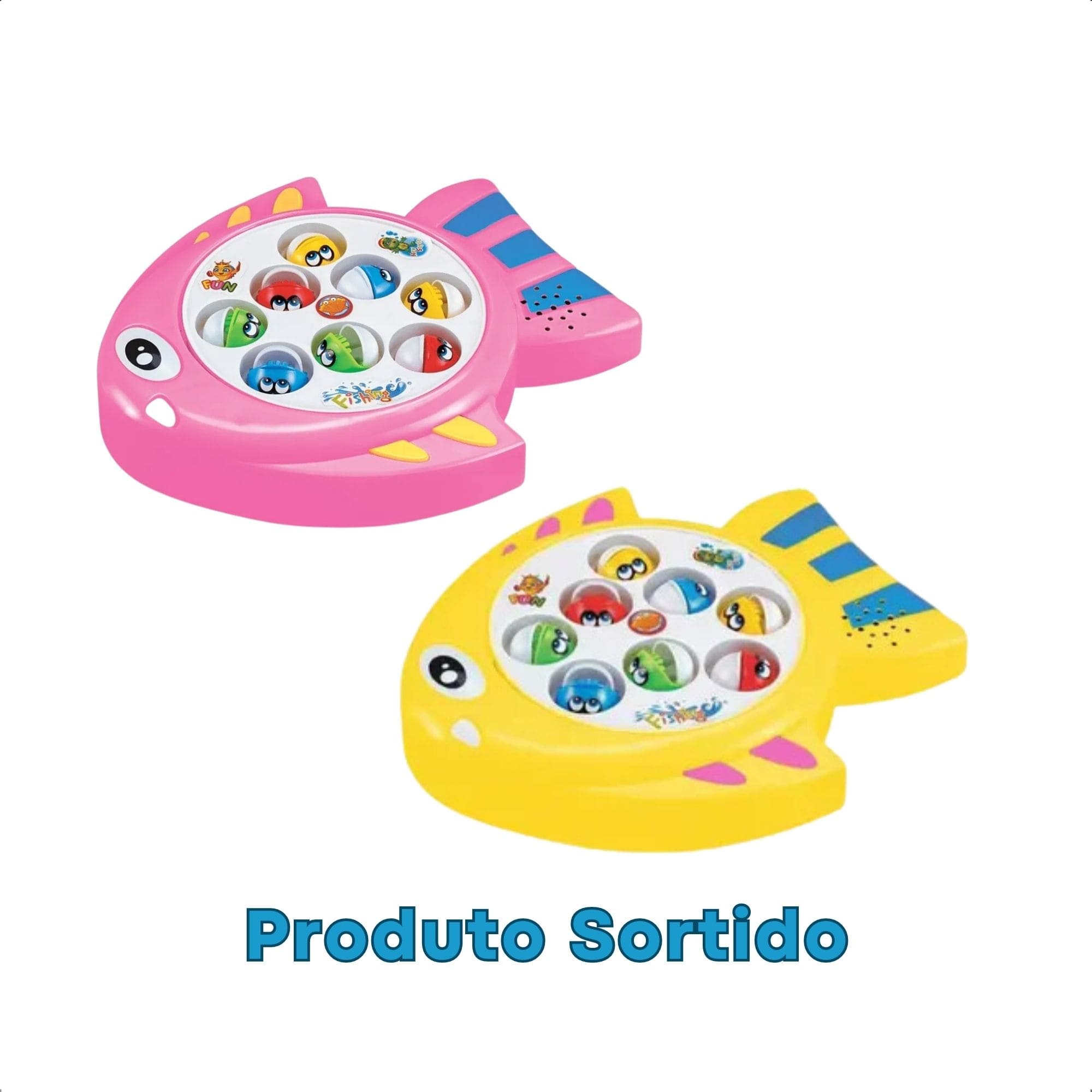 Brinquedo Jogo Recreativo Dia de Pesca Toca Música Pescaria Cores Sortidas Polibrinq - PB508