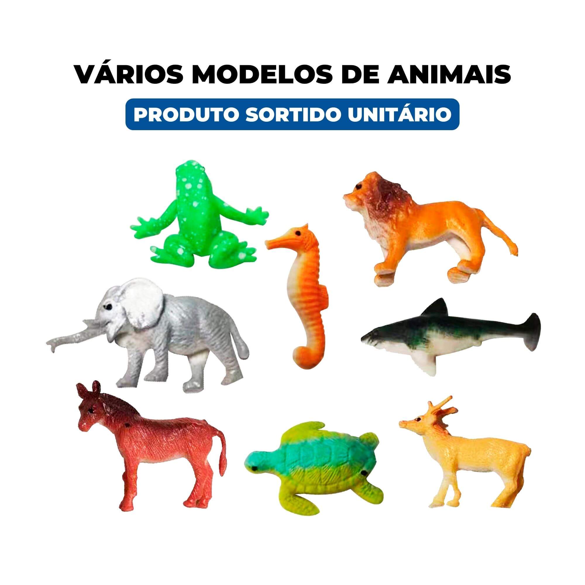 Brinquedo Animal Cresce na Água Sortido Unitário Divertido Presente Zoológico Polibrinq AN2006