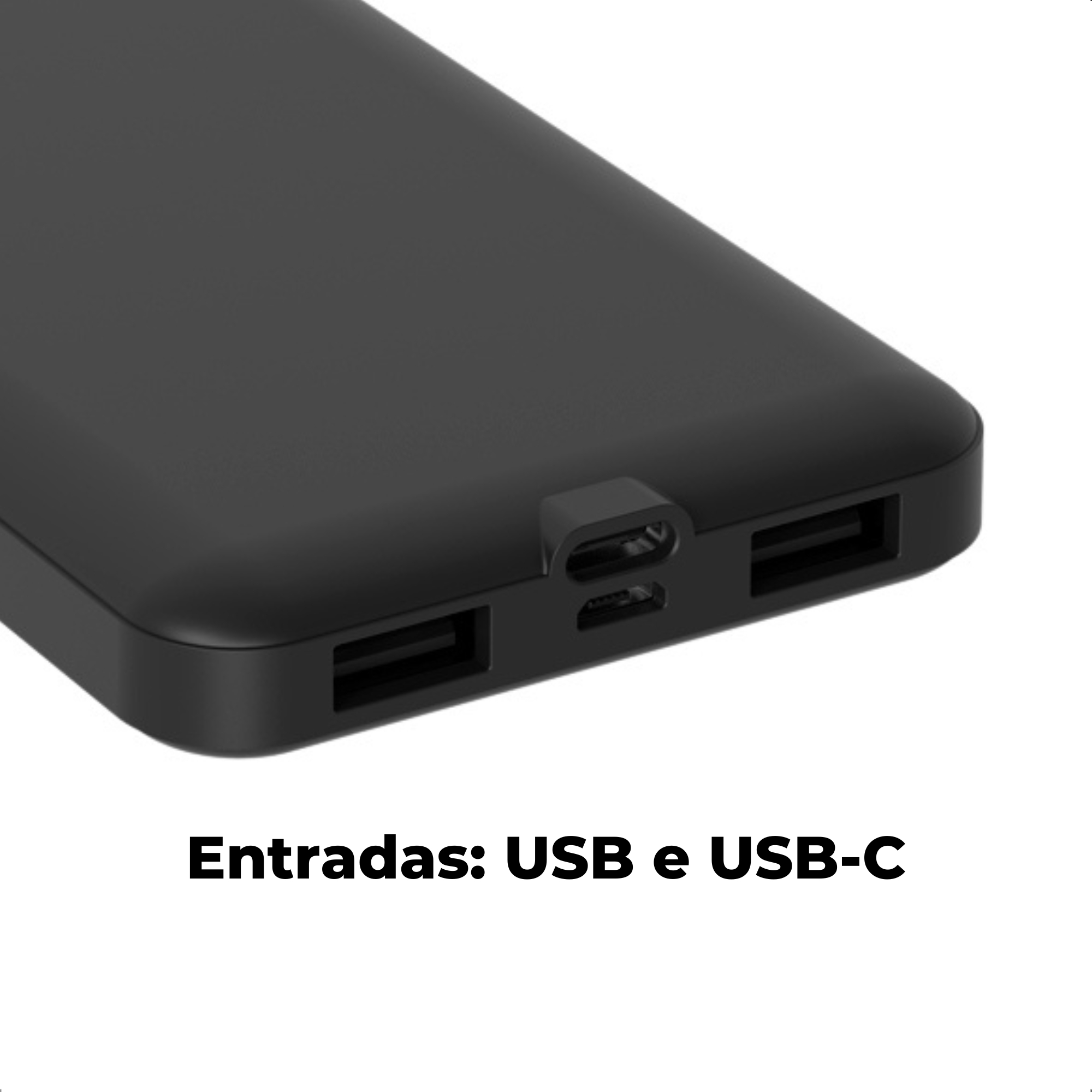 Carregador Portátil Power Bank Display Digital 10000 MAH LCD 2 Entradas USB / USB-C - Multi CB165