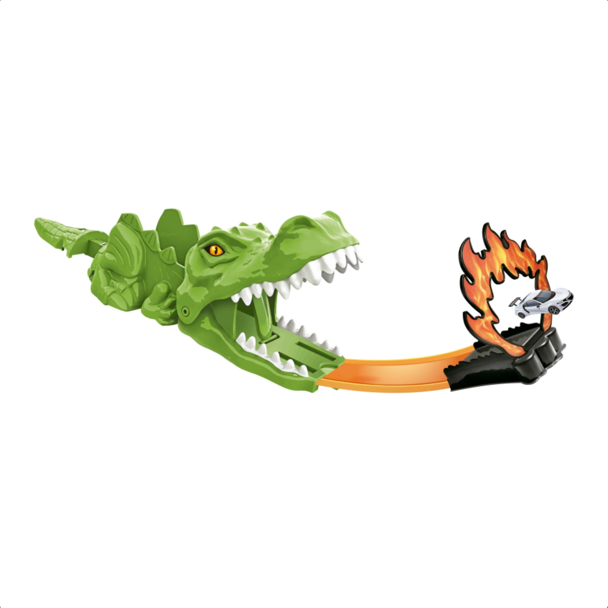 Brinquedo Super Pista Animal de Dinossauro Carrinho Metal Manobra Radical Infantil Fenix - SPA-025D