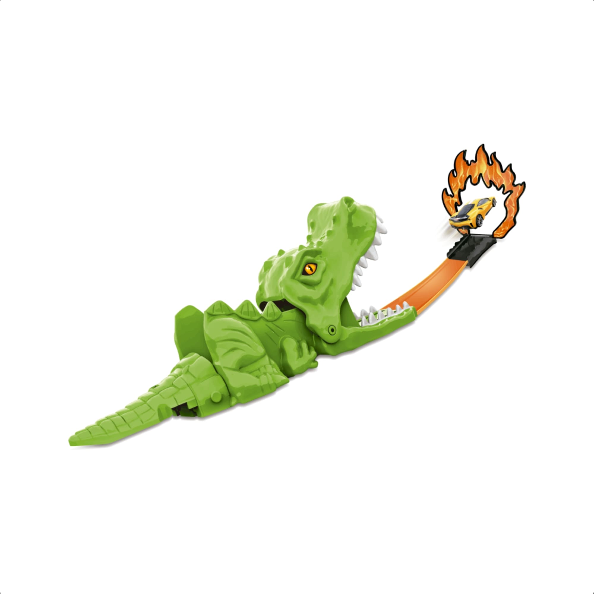 Brinquedo Super Pista Animal de Dinossauro Carrinho Metal Manobra Radical Infantil Fenix - SPA-025D