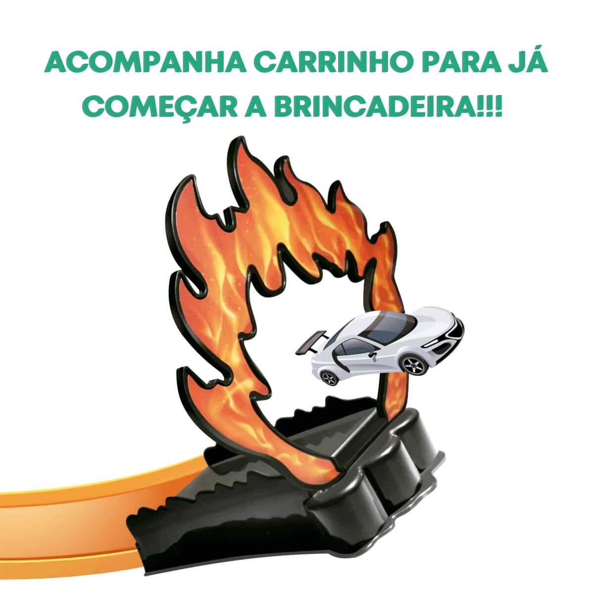 Brinquedo Super Pista Animal de Dinossauro Carrinho Metal Manobra Radical Infantil Fenix - SPA-025D