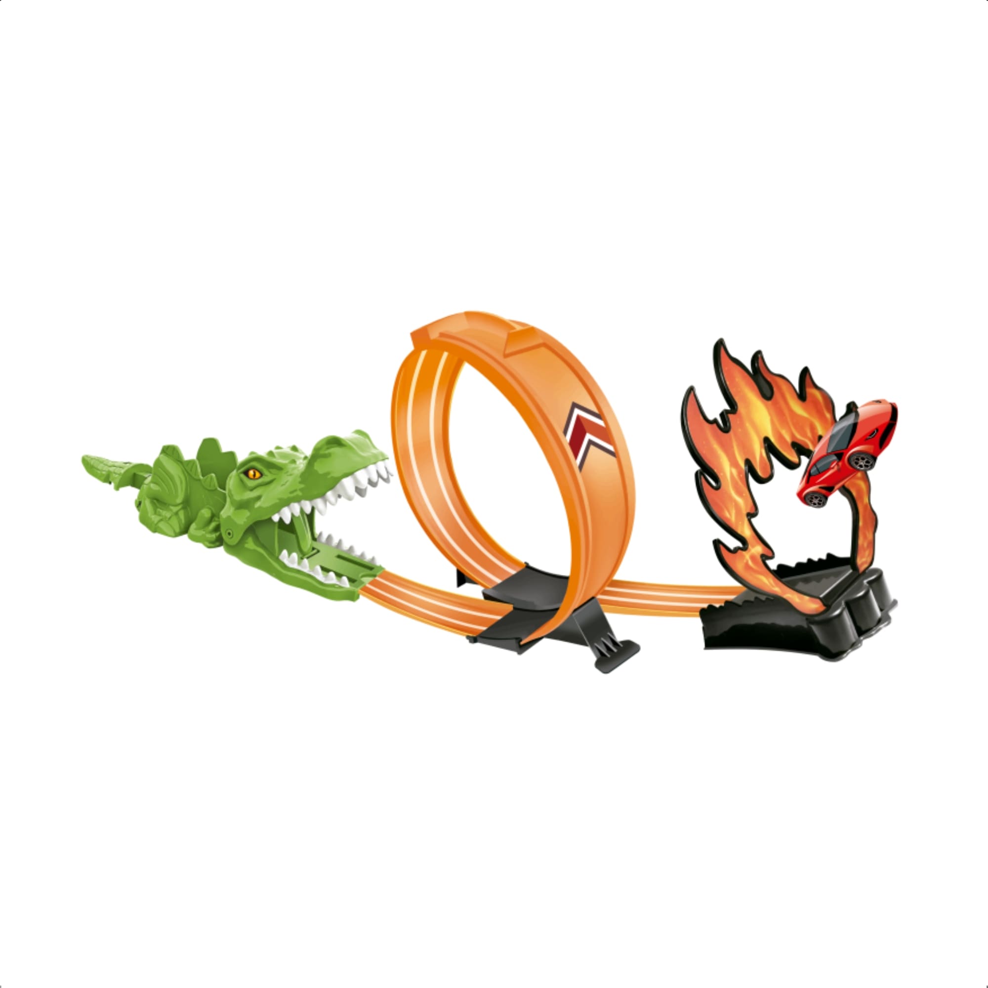 Brinquedo Super Pista Loop Dinossauro Carrinho de Metal Manobra Radical Infantil-Fenix SPA-027D