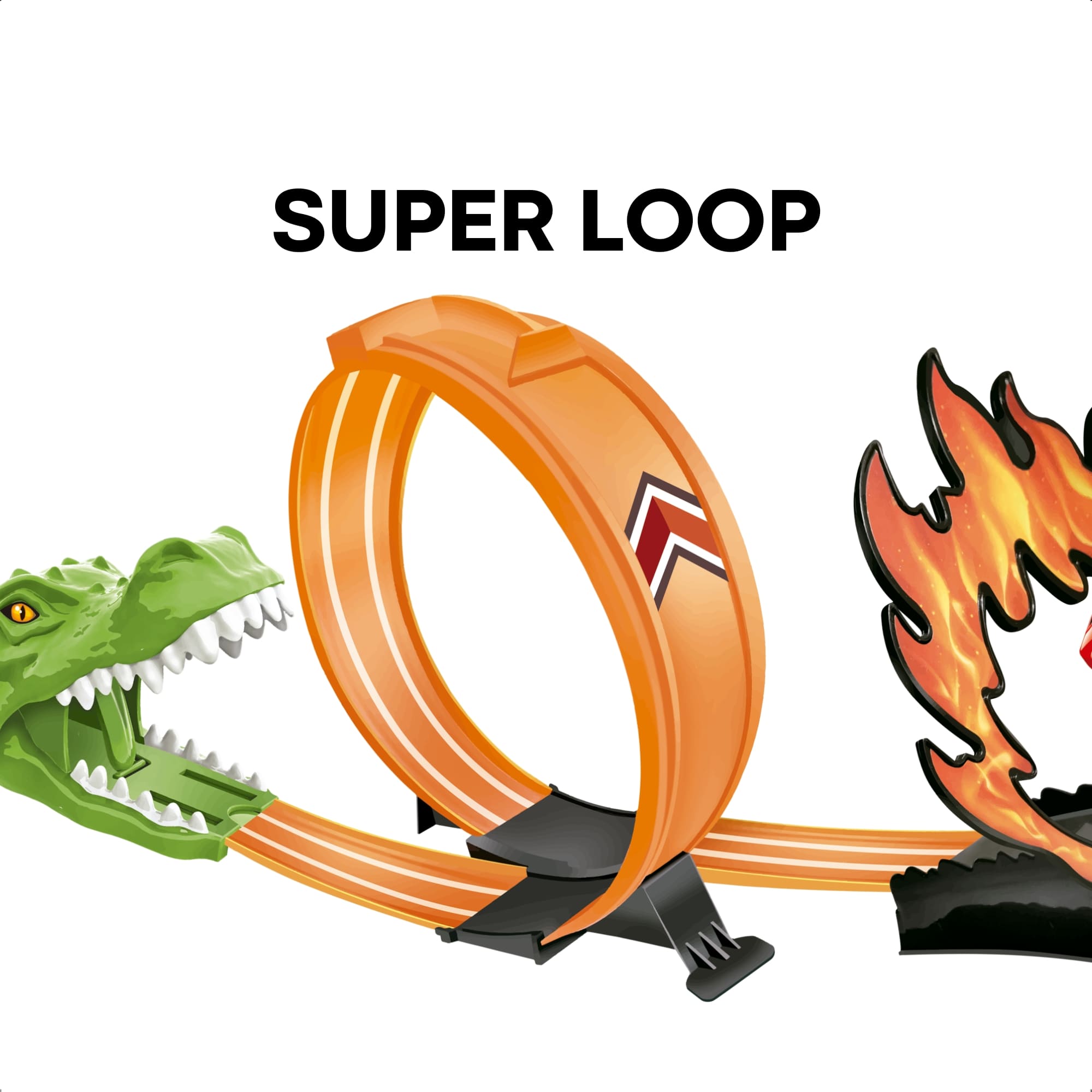 Brinquedo Super Pista Loop Dinossauro Carrinho de Metal Manobra Radical Infantil-Fenix SPA-027D