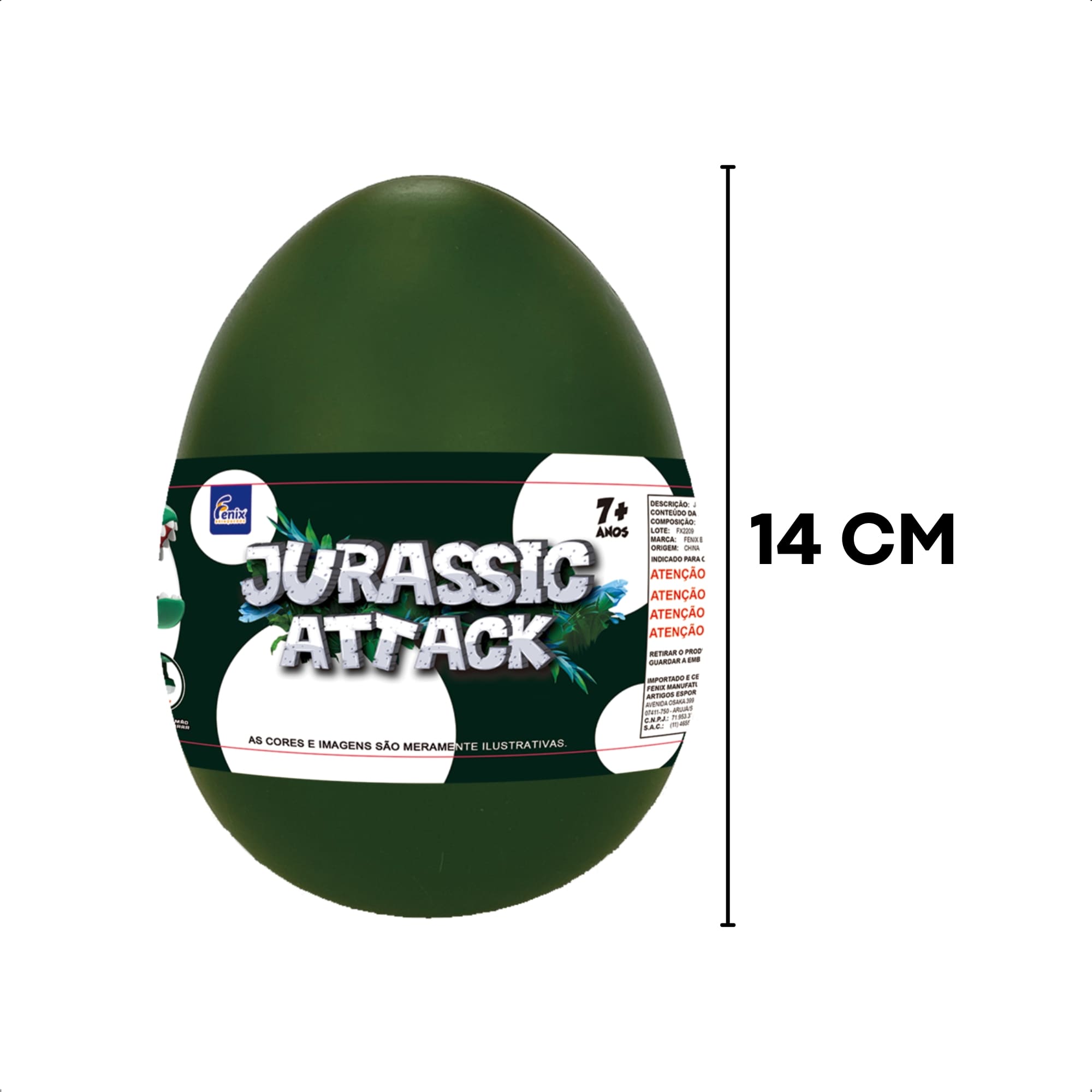 Brinquedo Infantil Jurrassic Attack Dino Lançador com 3 Dardos Dinossauro Sortido Fenix DJA-963