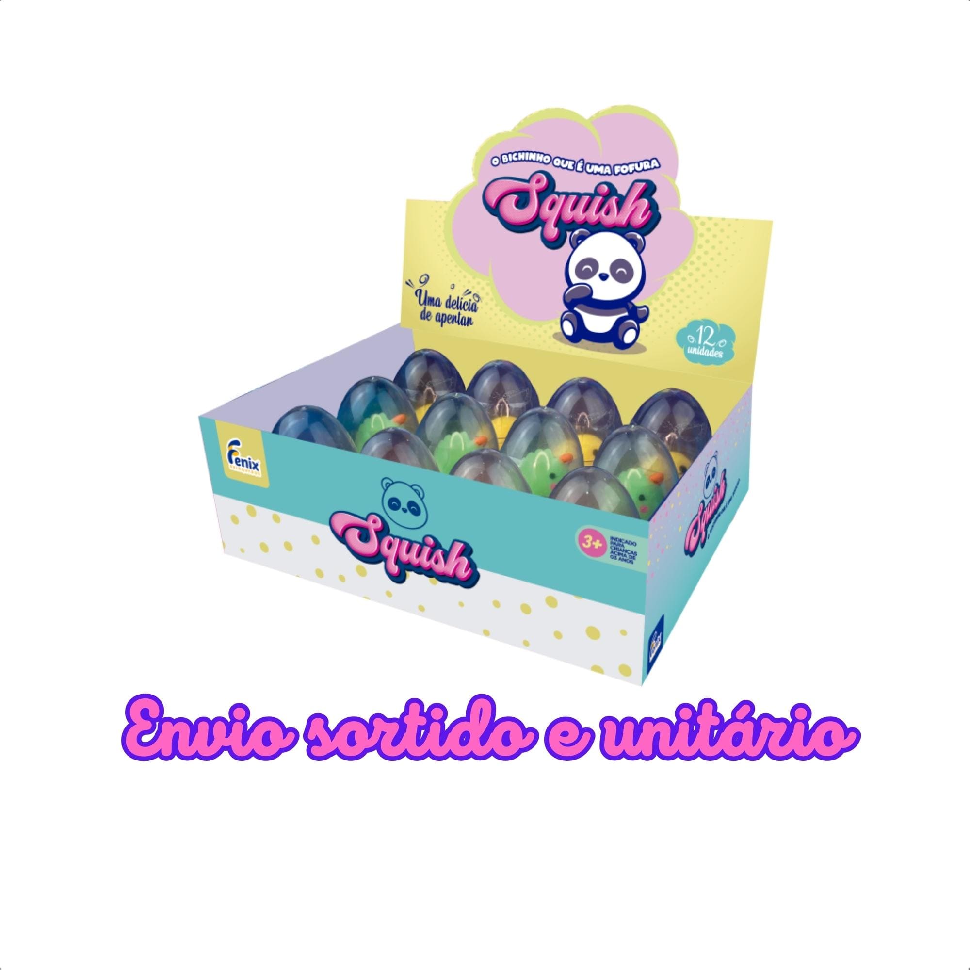 Squish Sortido Bichinho Anti Estresse Sensorial Fidget Mochi Brinquedo Fenix DMT-979