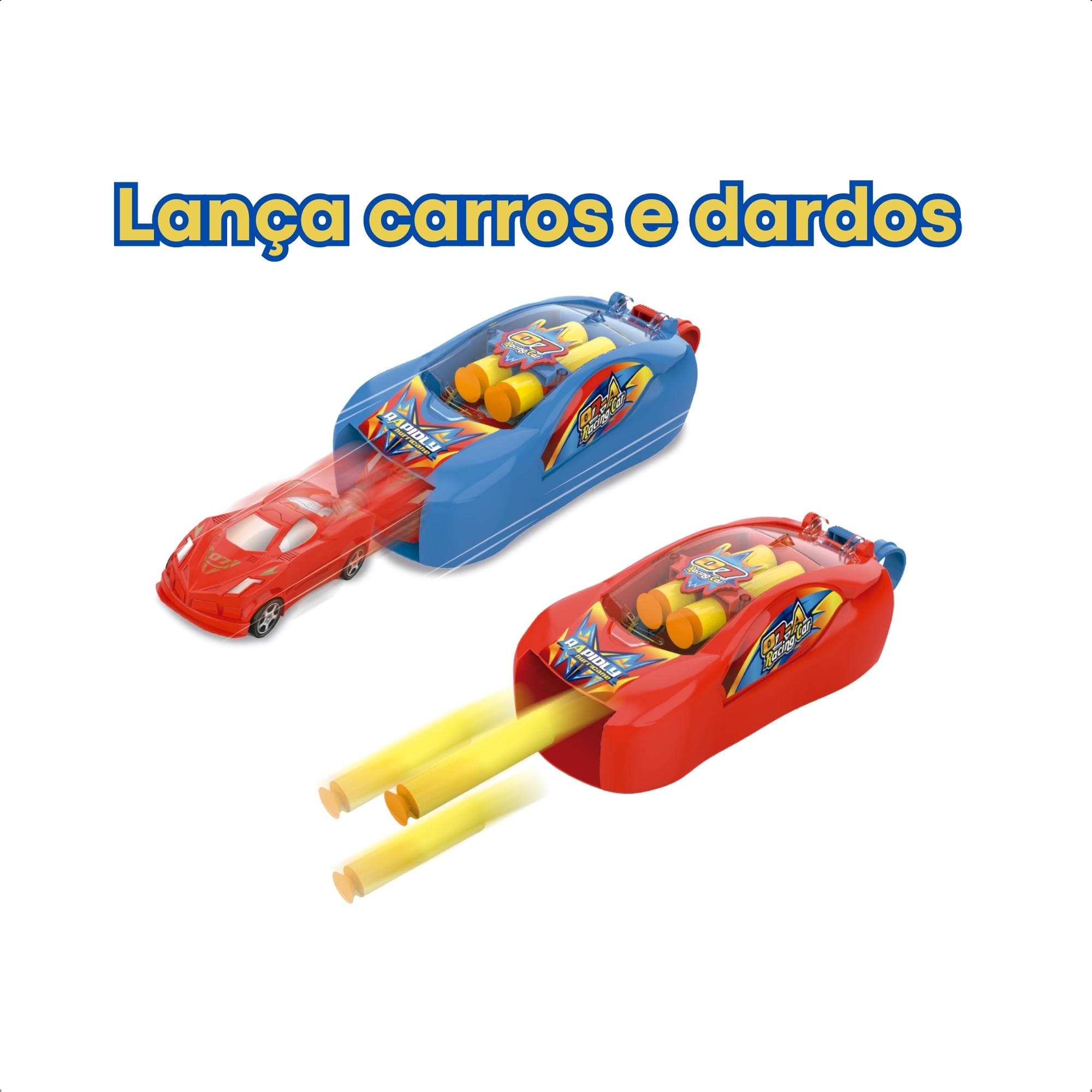 Brinquedo Infantil Lança Car Acompanha 1 Carrinho 2 Dardos Sortido e Unitário - Fenix DLC-965