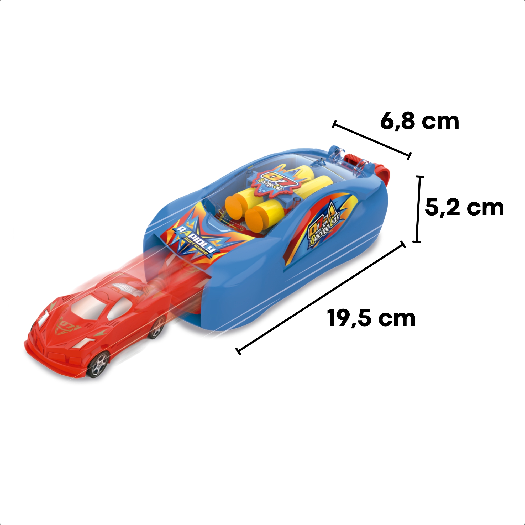 Brinquedo Infantil Lança Car Acompanha 1 Carrinho 2 Dardos Sortido e Unitário - Fenix DLC-965