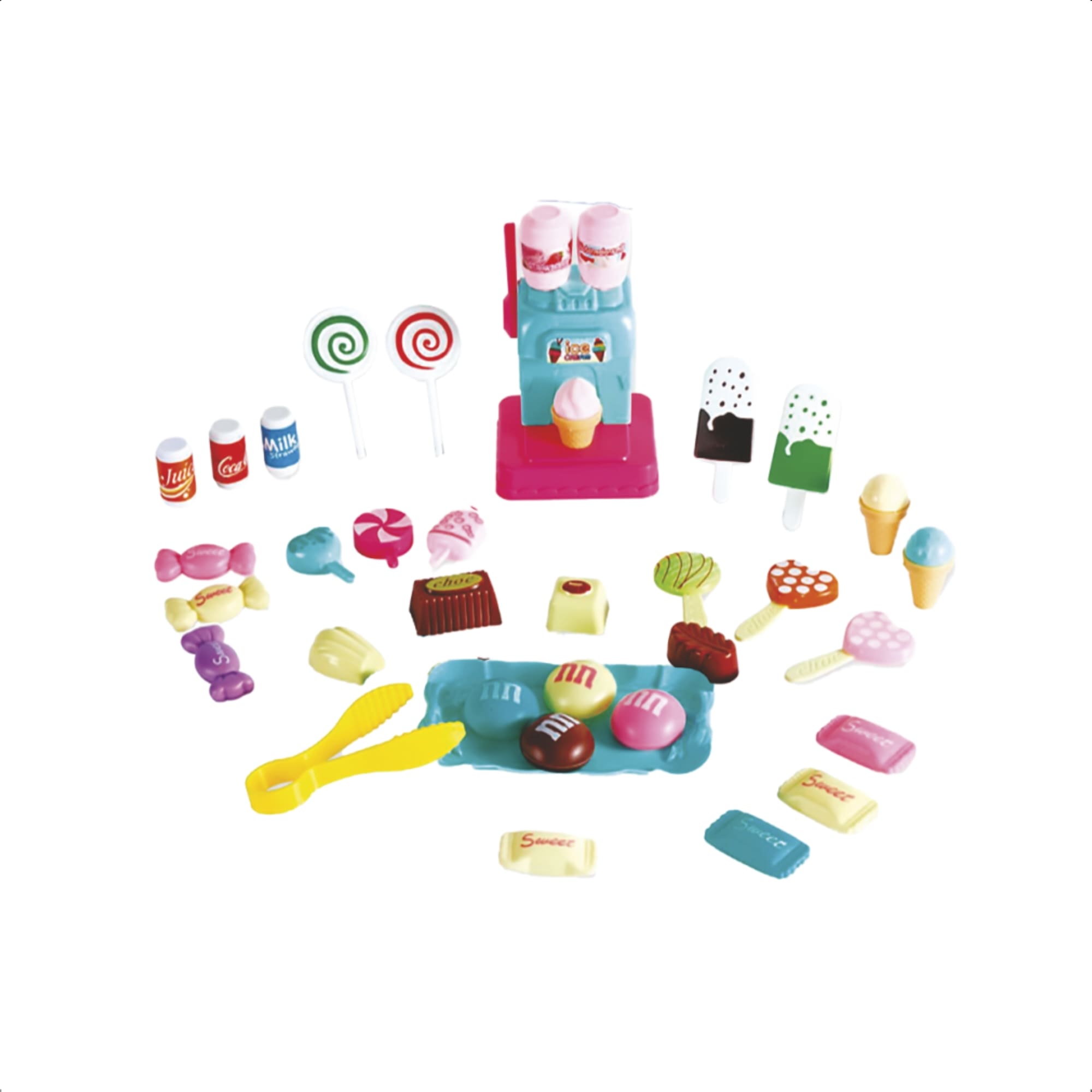 Brinquedo Infantil Kit Doce Boutique Sorvete 33 Peças Máquina Docinhos-Fenix Brinquedos BTC-848