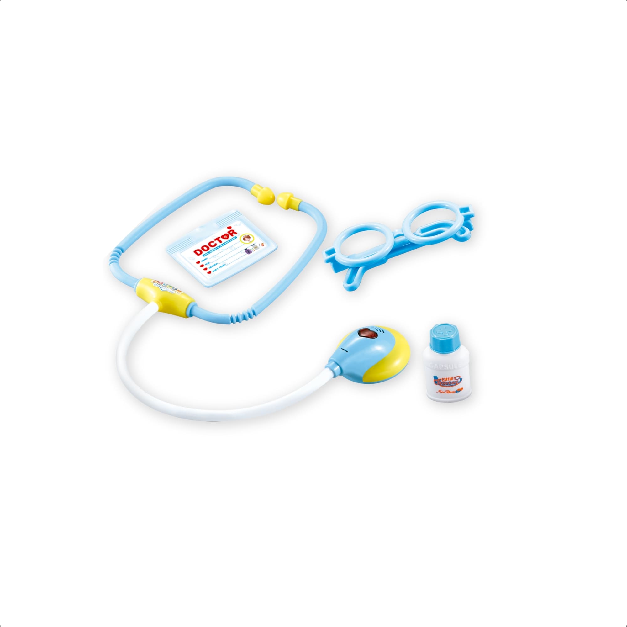 Brinquedo Infantil Kit Dentista Azul Com Avental e Acessórios Fenix - DTV-806A