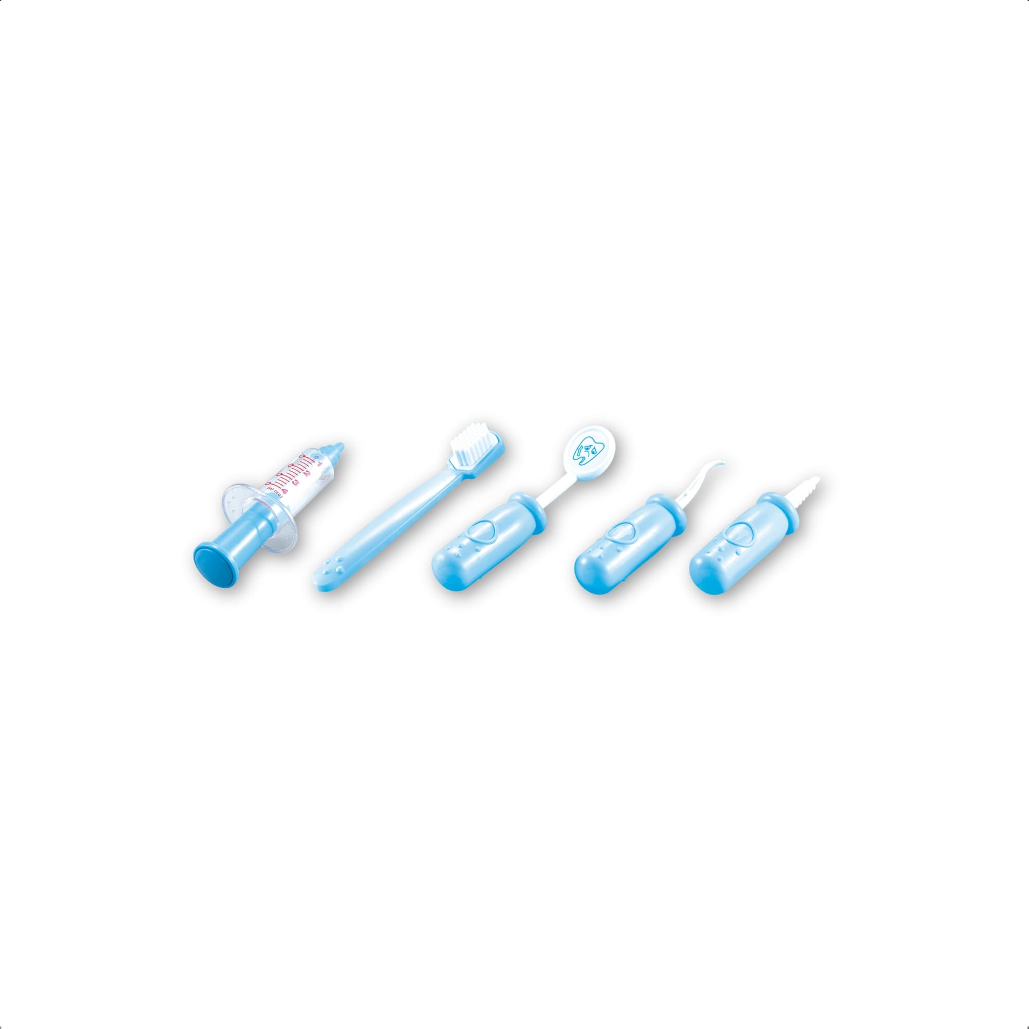 Brinquedo Infantil Kit Dentista Azul Com Avental e Acessórios Fenix - DTV-806A