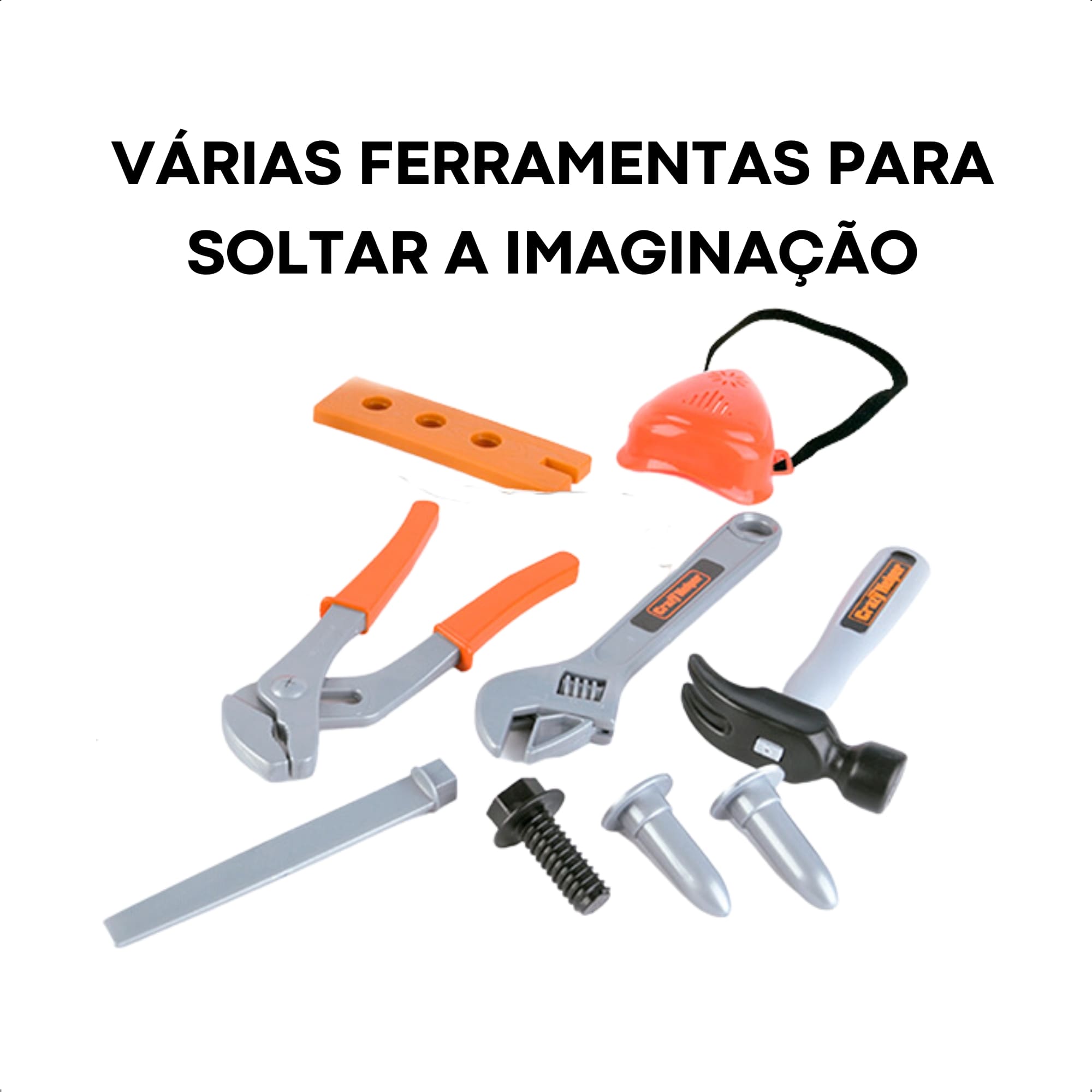 Brinquedo Infantil Kit Ferramentas Modelo Sortido com Porta Treco Faz de Conta - Fenix 3288