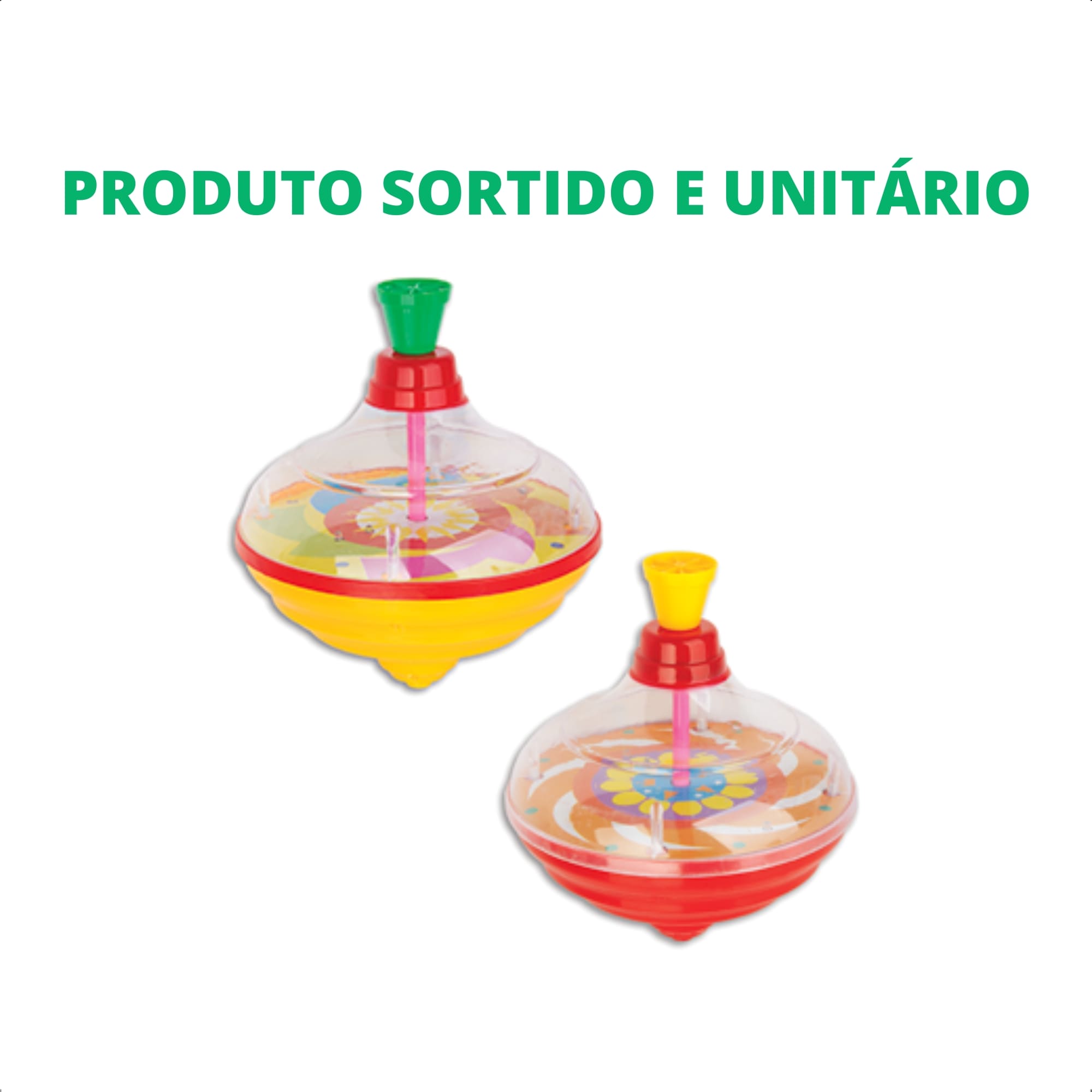 Brinquedo Infantil Pião Divertido Colorido Sortido c/ Luz e Som Interativo Unitário-Fenix TY-226