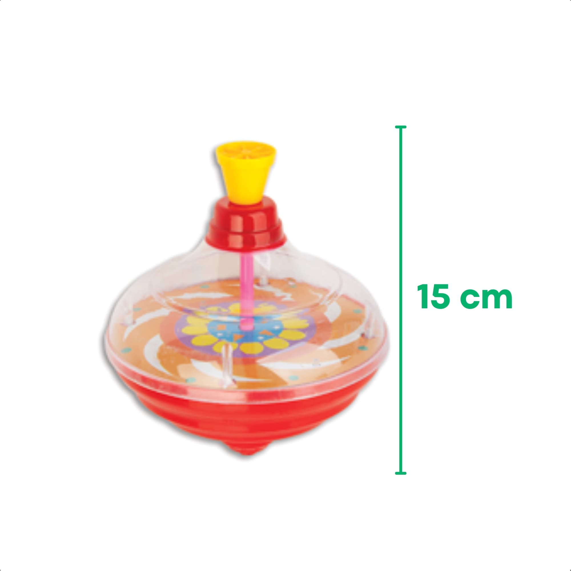 Brinquedo Infantil Pião Divertido Colorido Sortido c/ Luz e Som Interativo Unitário-Fenix TY-226