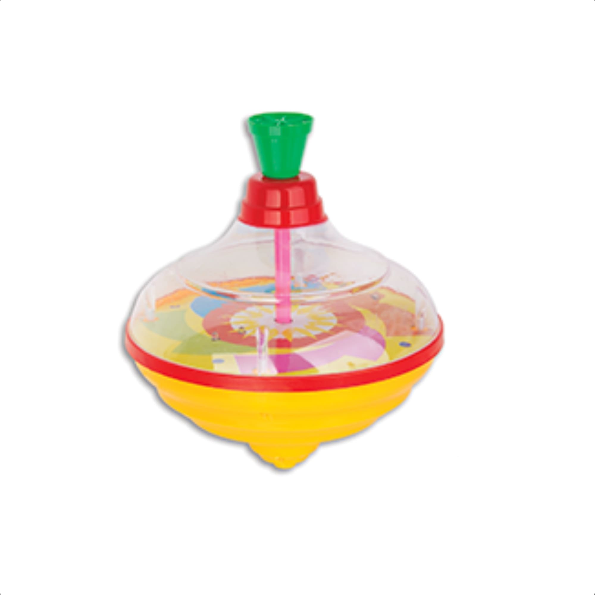 Brinquedo Infantil Pião Divertido Colorido Sortido c/ Luz e Som Interativo Unitário-Fenix TY-226