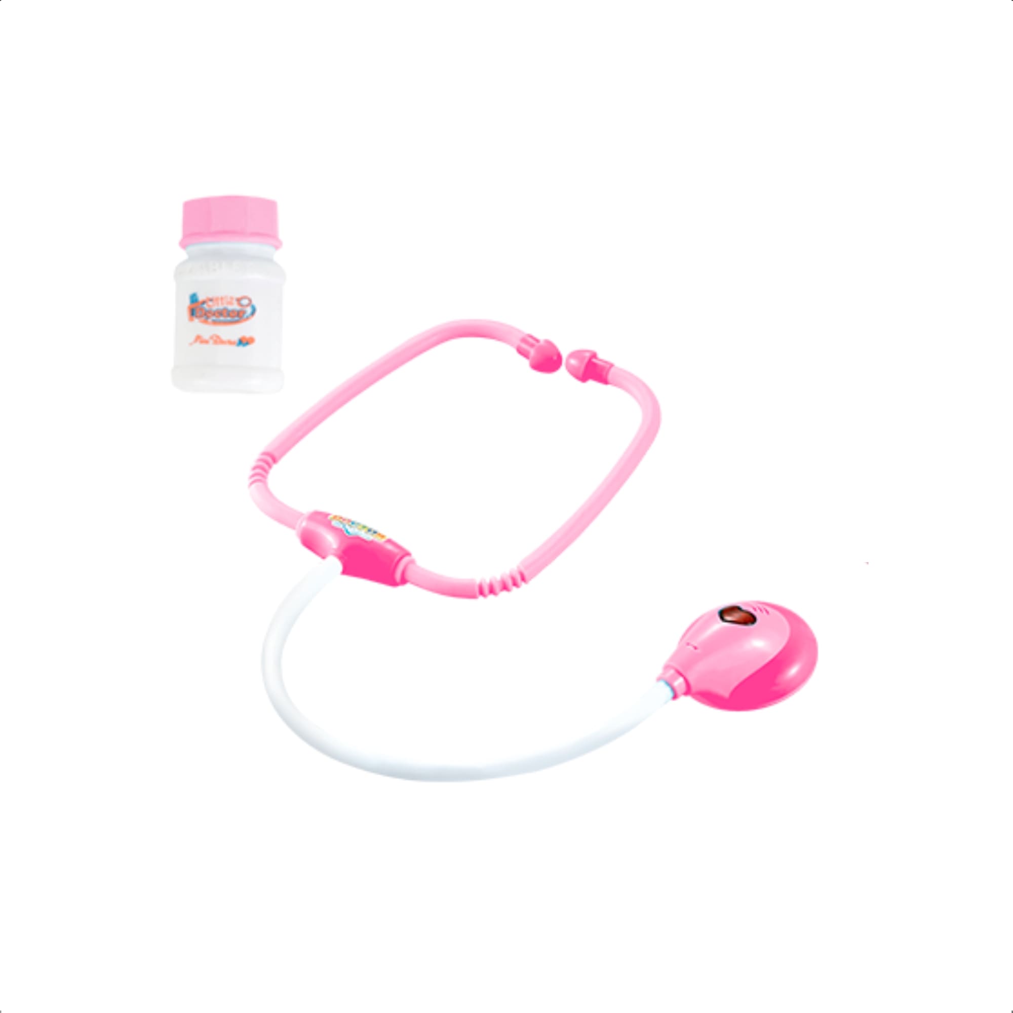 Brinquedo Infantil Kit Médico Raio X Rosa com Fichas Estetoscópio Faz de Conta Fenix - DRX-810R