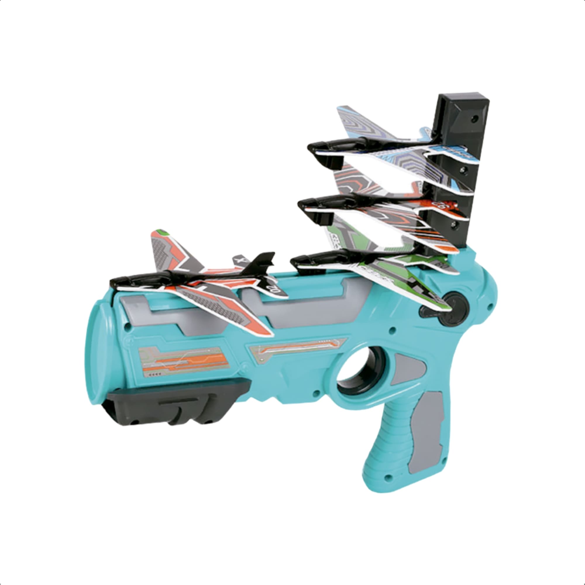 Brinquedo Infantil Lançador Avião Azul 4 Aviões Funciona Sem Pilha-Fenix Brinquedos LDA-844 A
