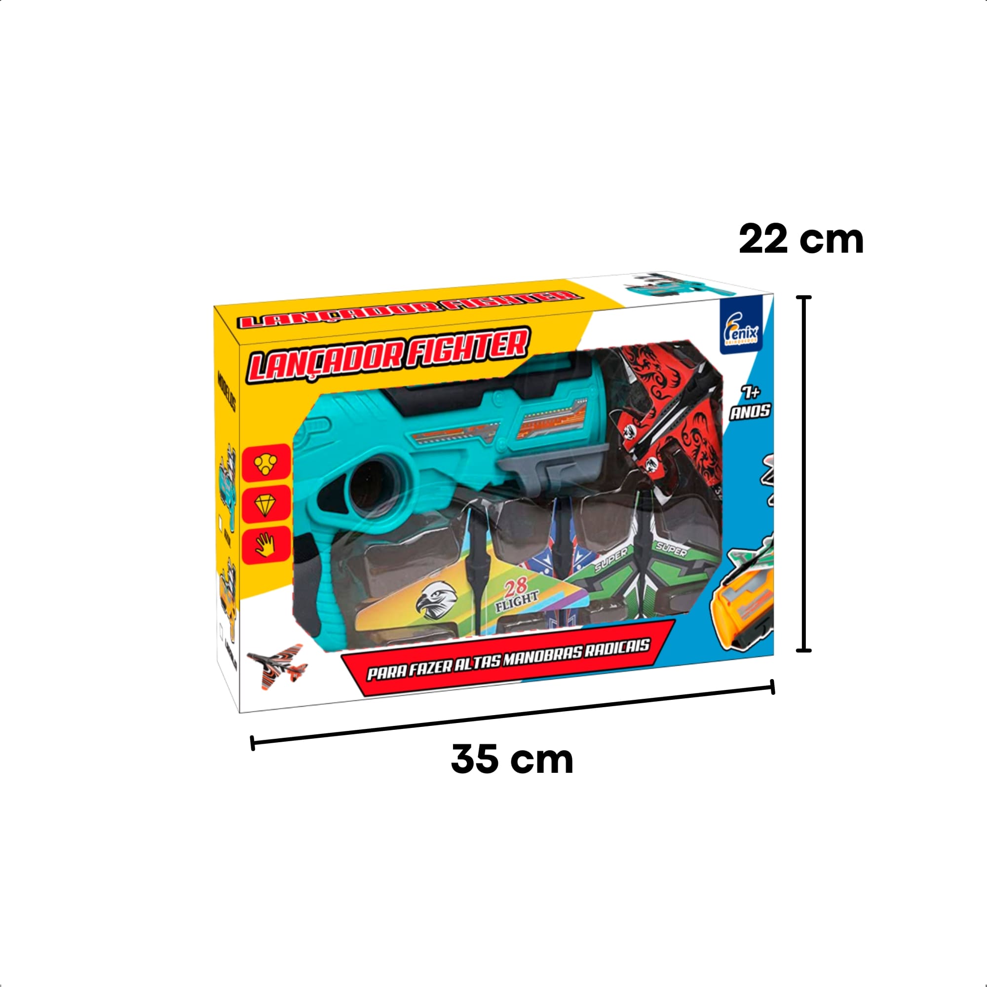 Brinquedo Infantil Lançador Avião Azul 4 Aviões Funciona Sem Pilha-Fenix Brinquedos LDA-844 A