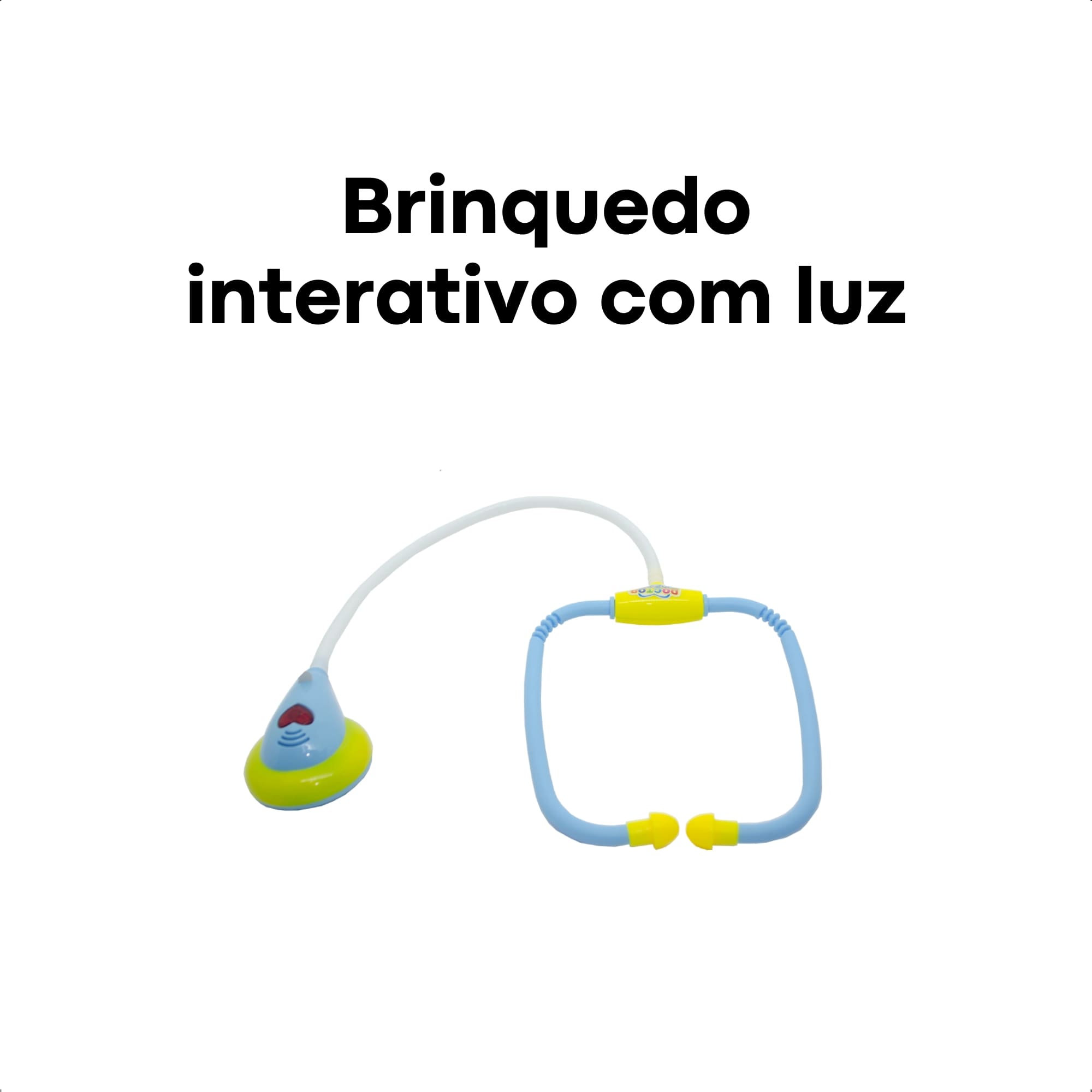 Brinquedo Kit Médico Azul 9 Peças Interativo com Luz Infantil Faz de Conta -Fenix XMK-844 A