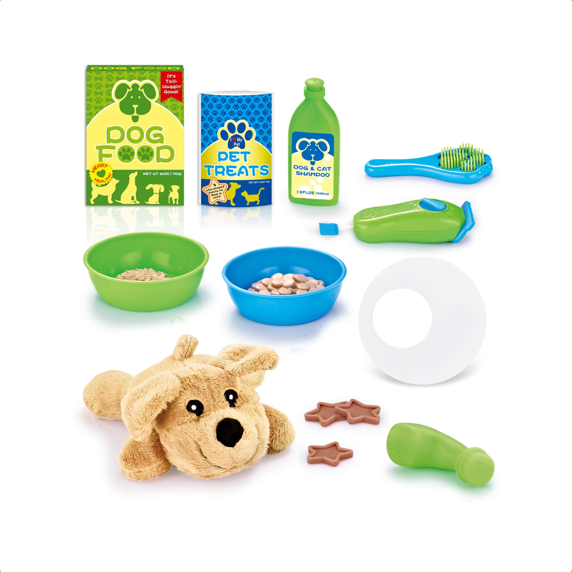 Brinquedo Infantil Kit Veterinário M com Cachorro de Pelúcia 14 Peças Fenix Brinquedos - VET-709