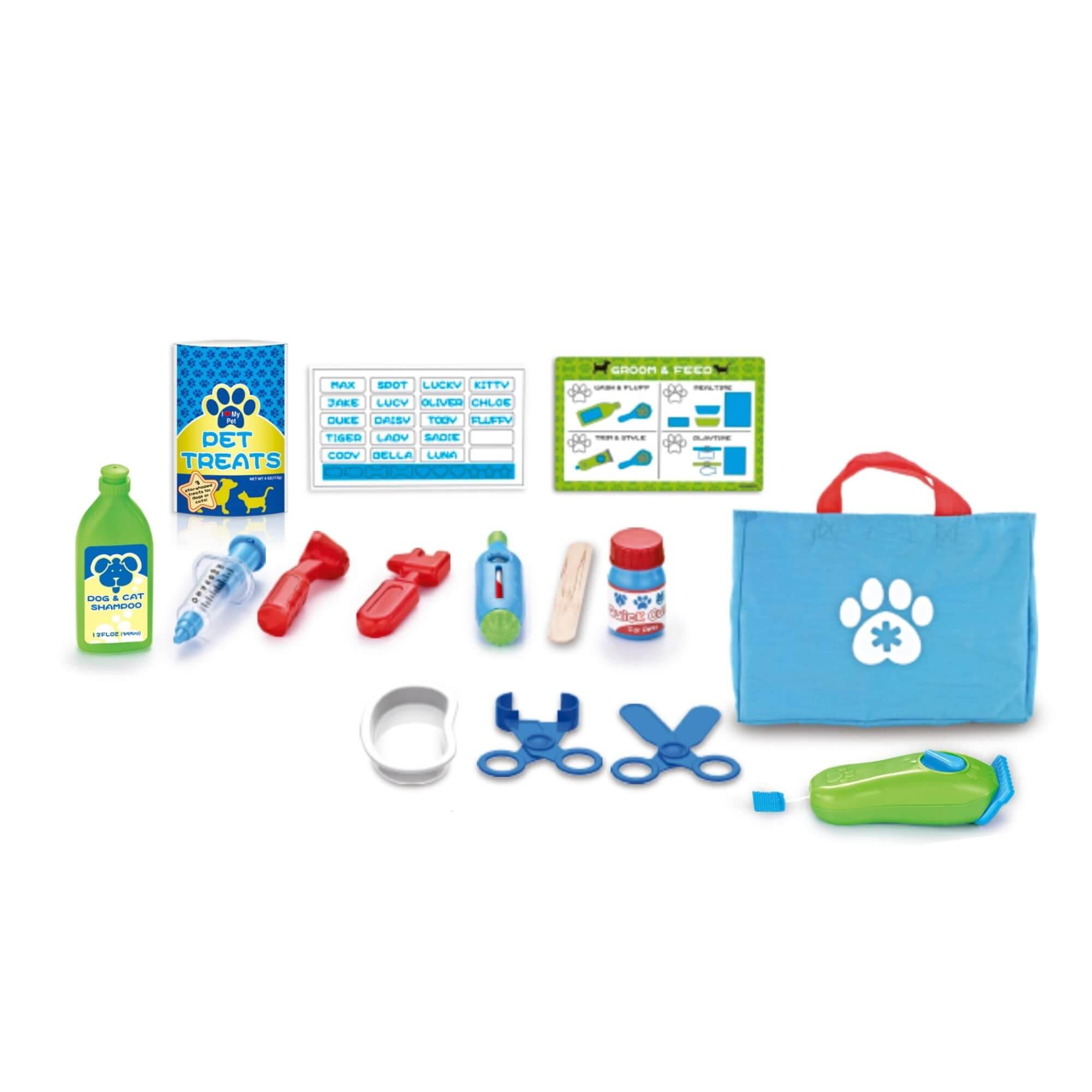 Brinquedo Kit Veterinário Acessórios 23 Peças Bicho Pelúcia Faz de Conta Fenix - VET-710