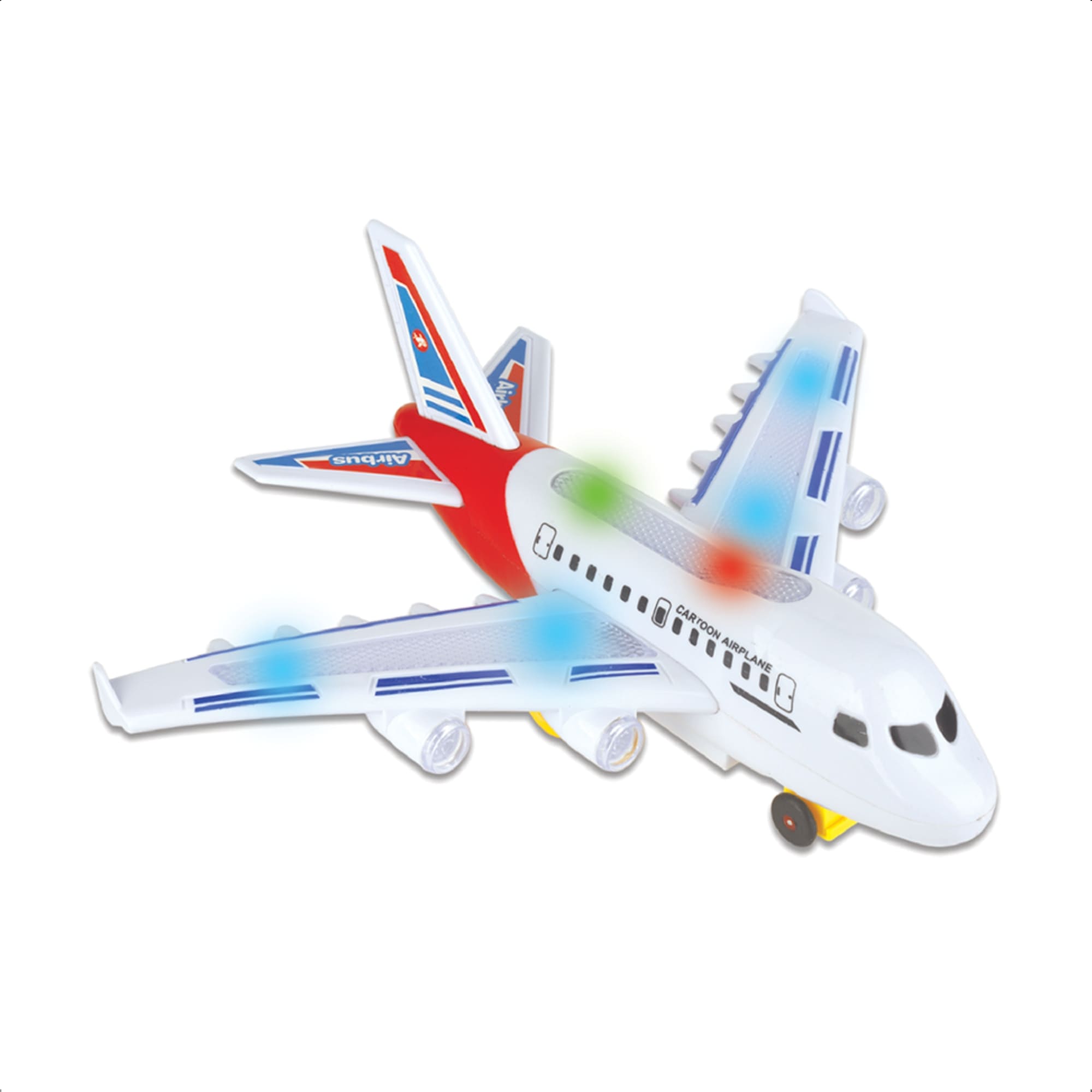 Brinquedo Infantil Avião Airbus c/ Luzes Função Bate Volta Asas Cor Branco-Fenix Brinquedos 777-30