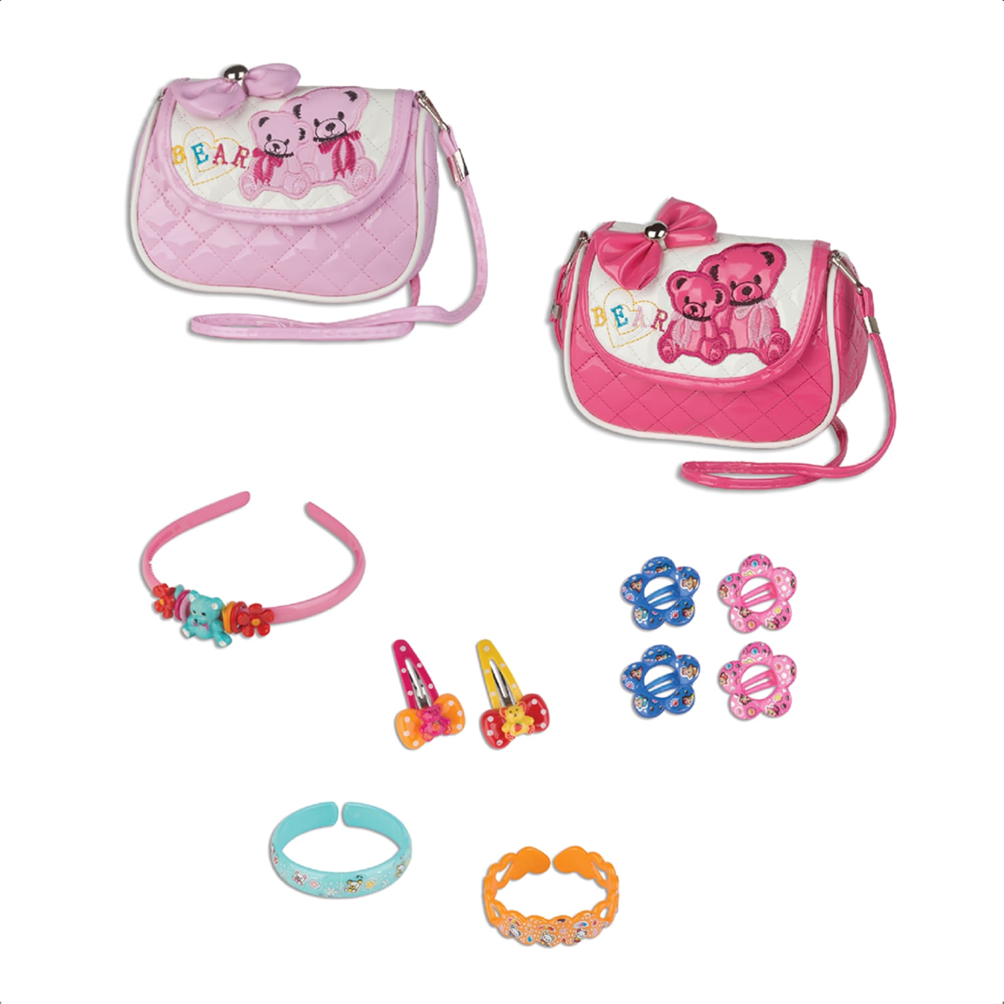 Brinquedo Infantil Coleção Princesas Bolsa c/ Acessórios Sortido Rosa-Fenix BS-201