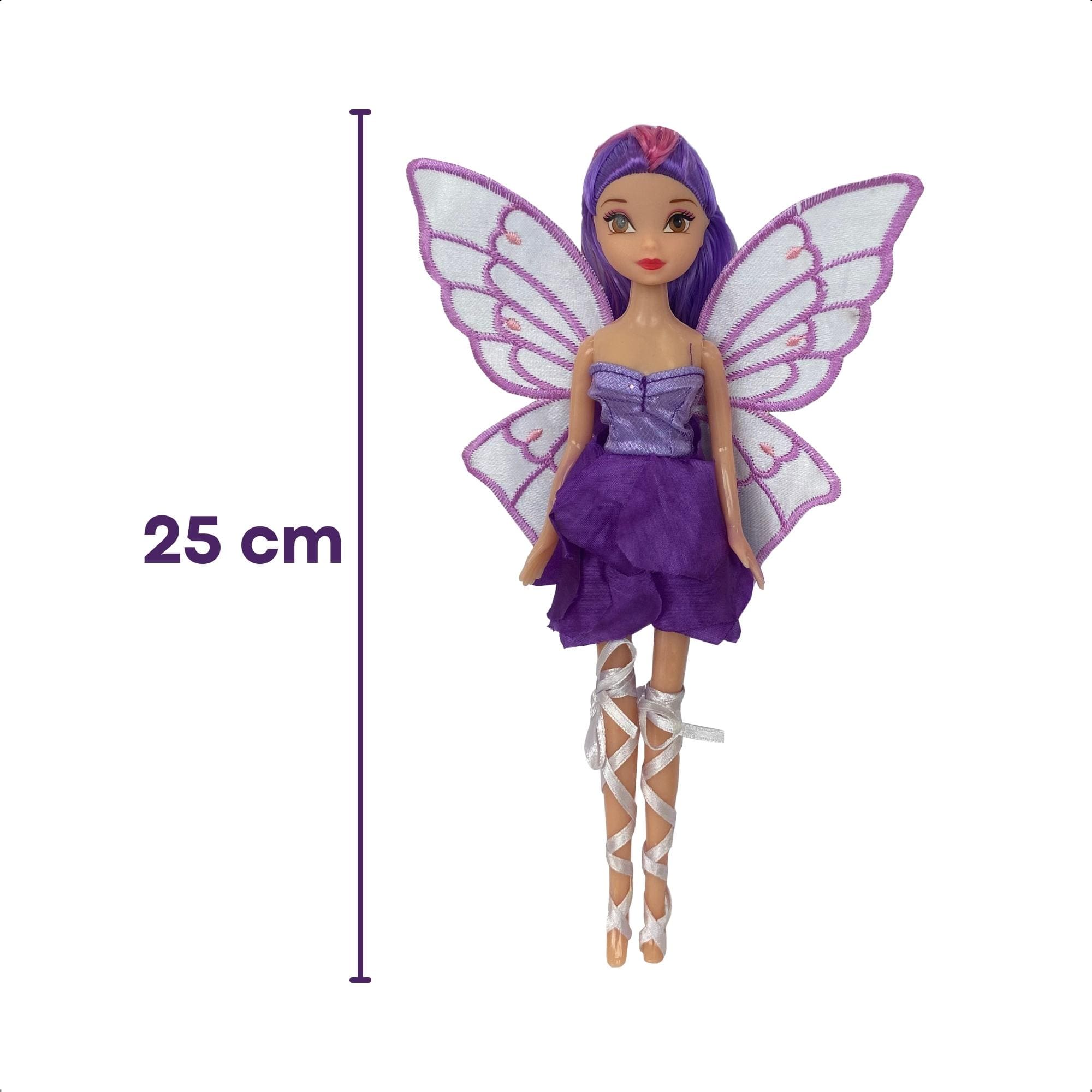 Boneca Fada Encantada Sortida 23cm Articulada Brinquedo Infantil Unitária-Fenix Brinquedos - FEN-168