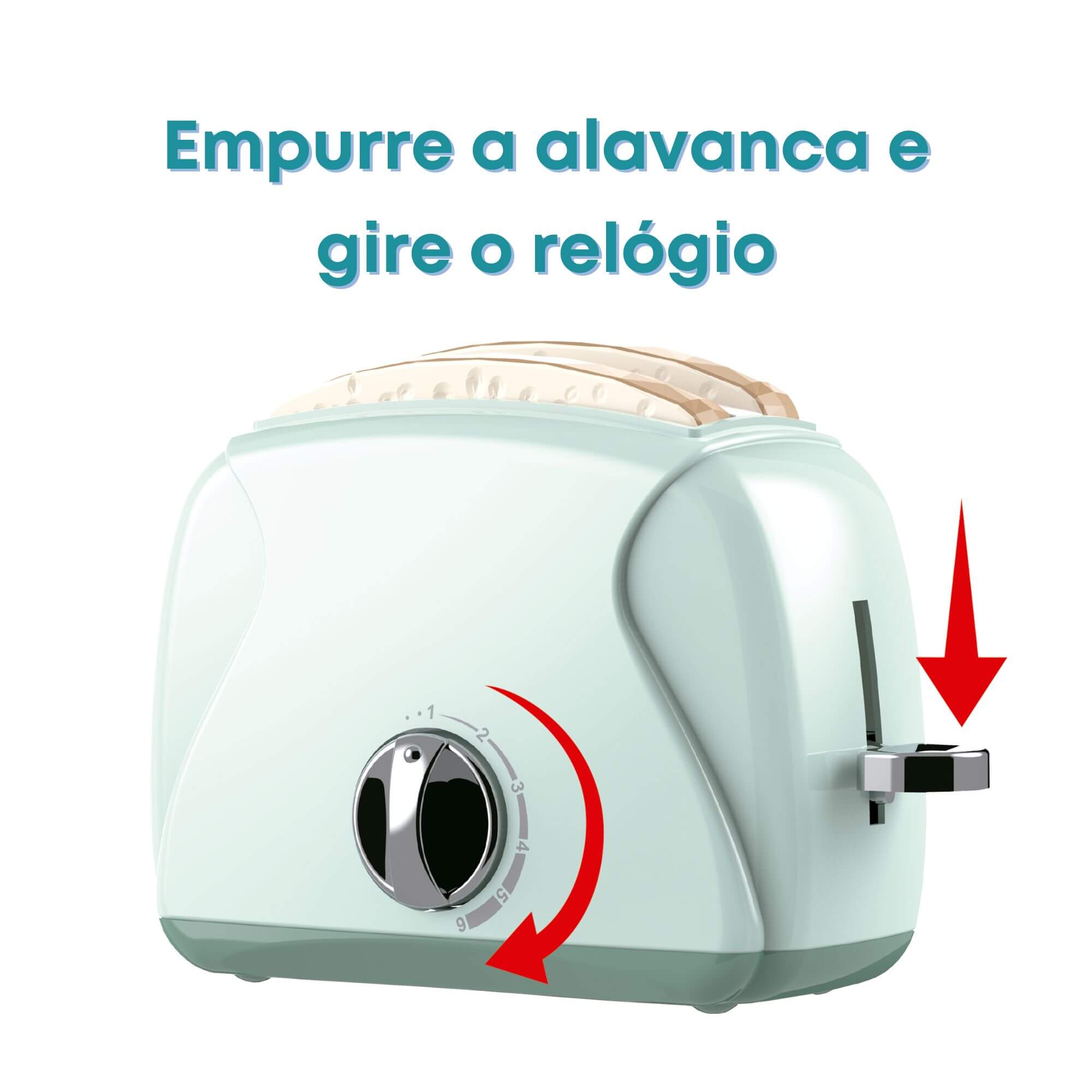 Brinquedo Infantil Torradeira Mini Cozinha 2 Fatias de Pão Faz de Conta Fenix Brinquedos LKC-987
