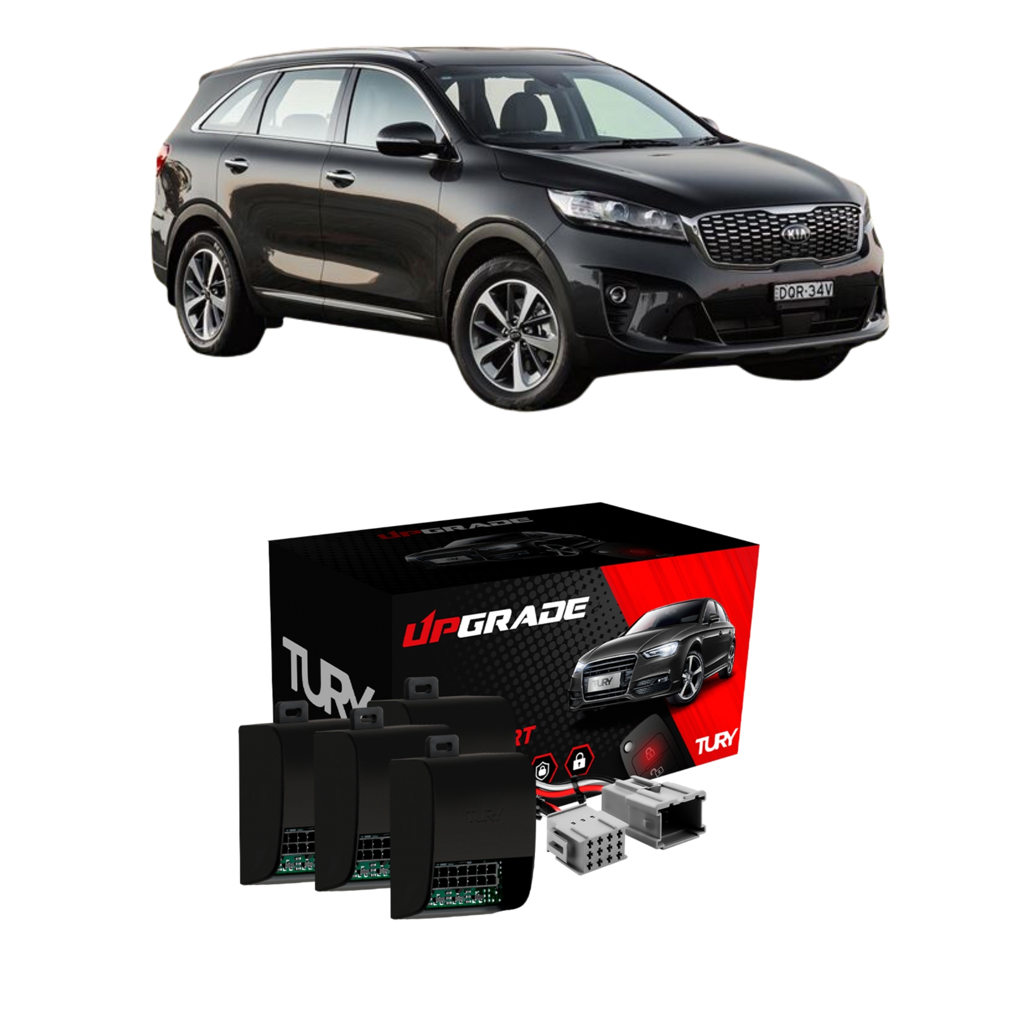 Modulo Automação Vidro Elétrico Fechamento/Abertura Carro Sorento 2019-2023 Tury-PRO 1.12CH