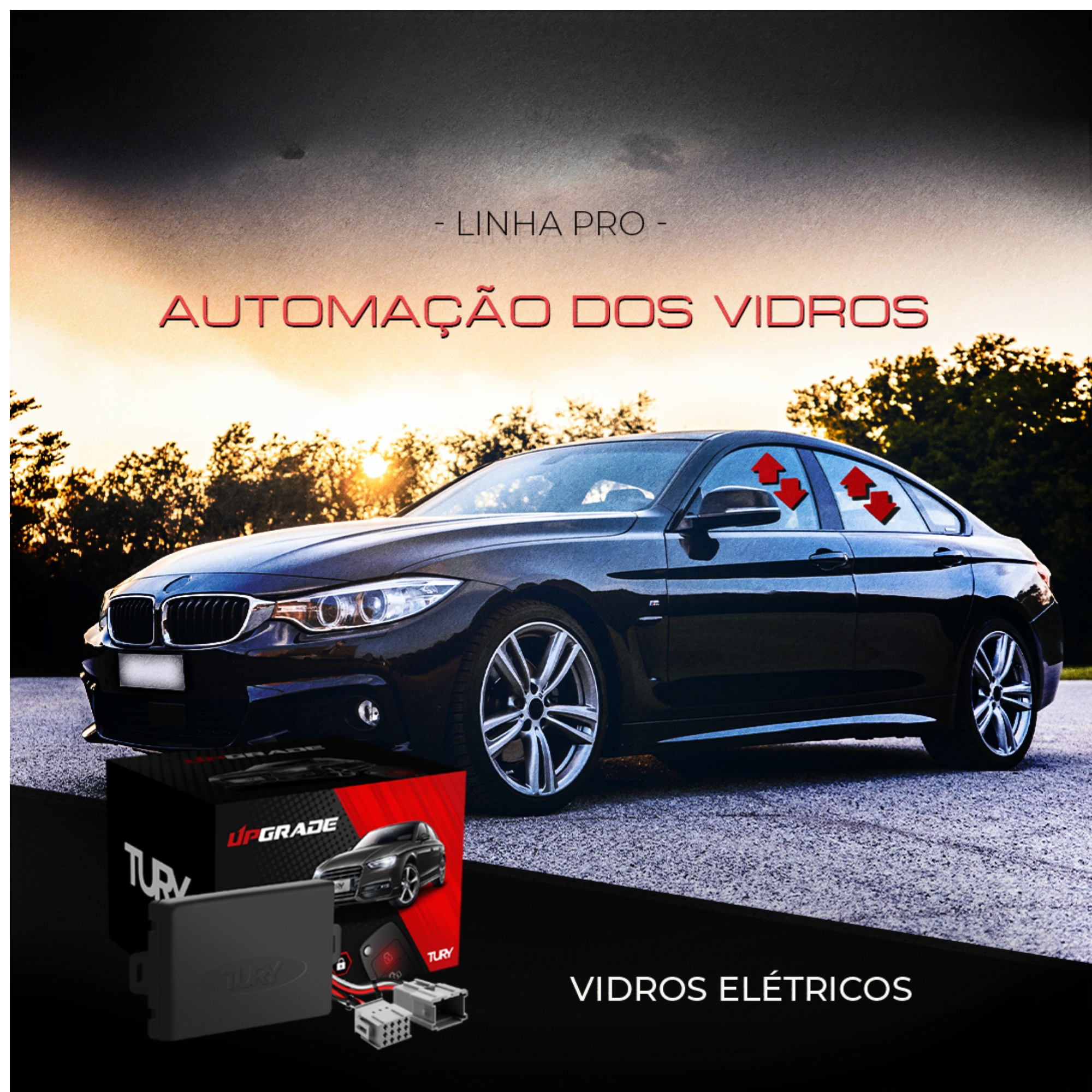 Modulo Automação Vidro Elétrico Fechamento/Abertura Carro Sorento 2019-2023 Tury-PRO 1.12CH