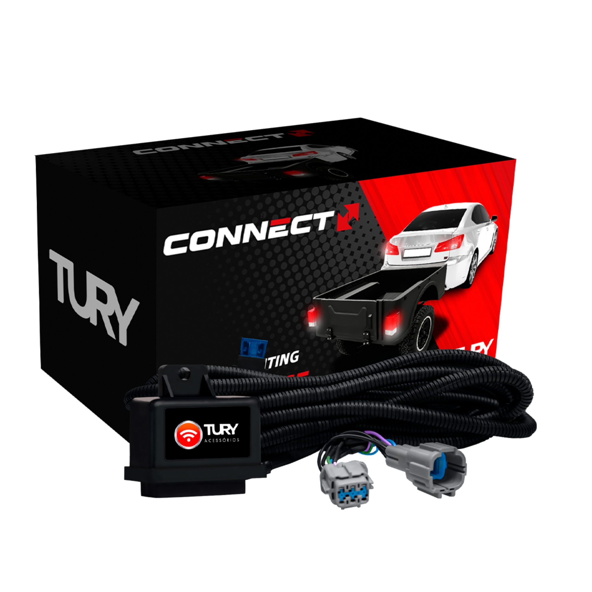 Kit Elétrico para Engate Reboque QQ / Tucson / Santa Fé / iX35 - Tury CONNECT1CI