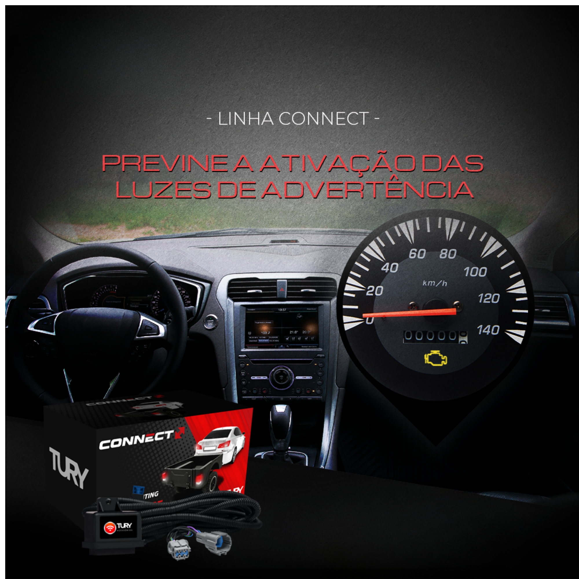 Kit Elétrico para Engate Reboque QQ / Tucson / Santa Fé / iX35 - Tury CONNECT1CI