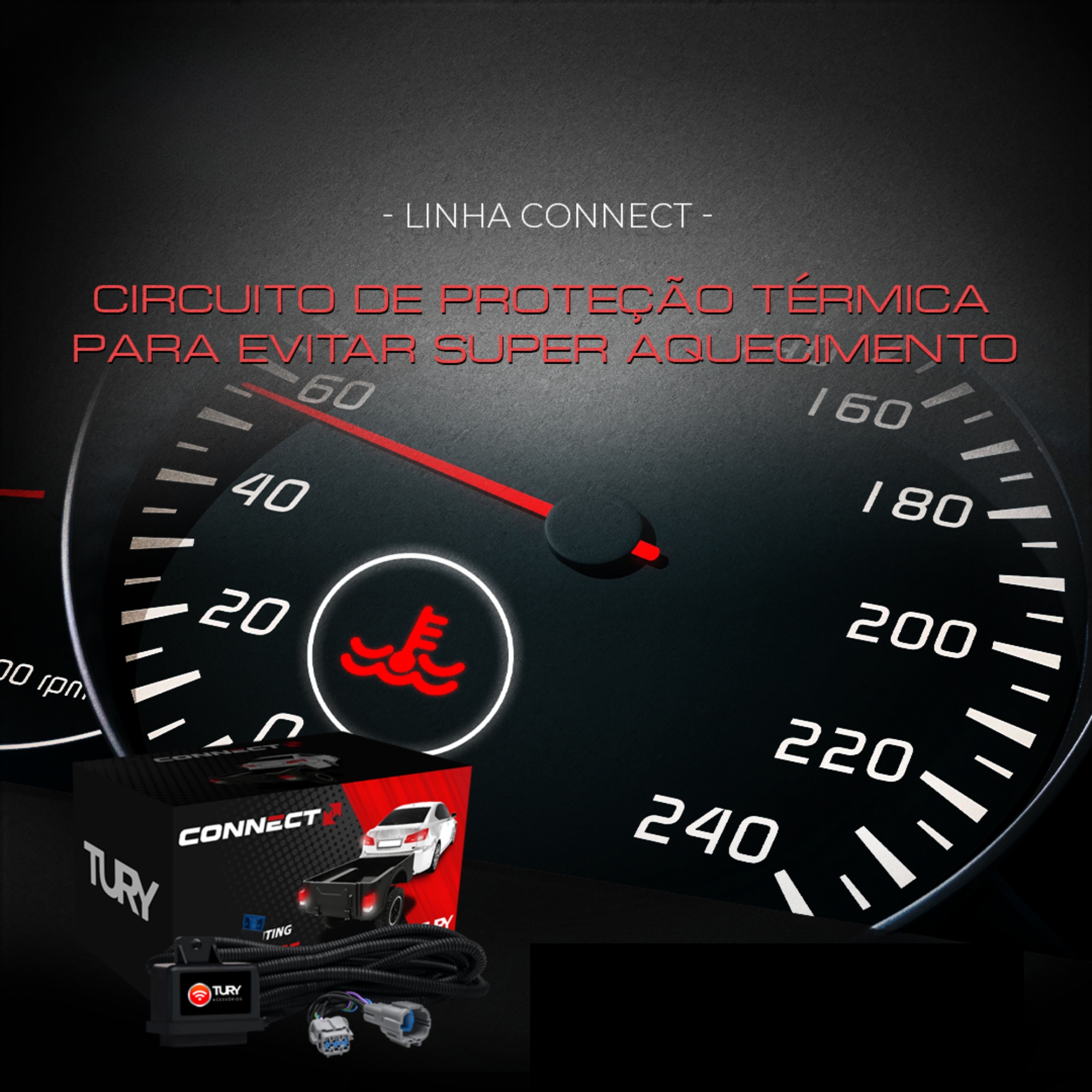 Kit Elétrico para Engate Reboque QQ / Tucson / Santa Fé / iX35 - Tury CONNECT1CI