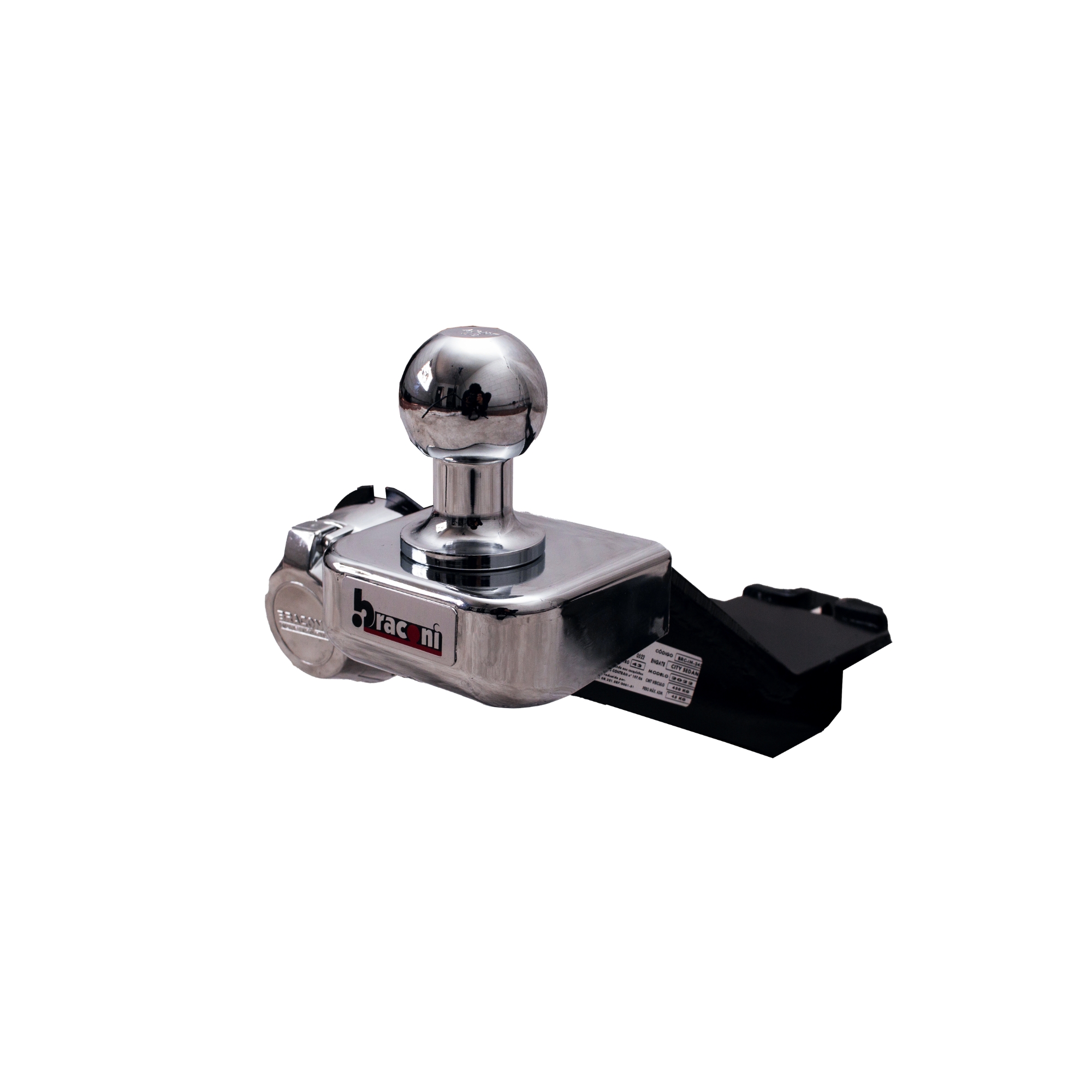 Engate Reboque HRV Turbo 2015 até 2022 Tração até 500kg Bola Cromada Braconi - IM-242