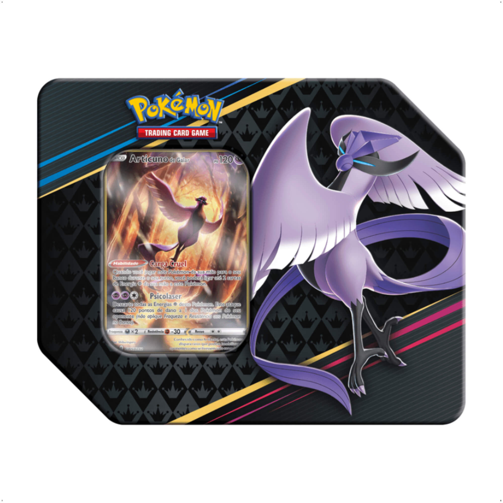 Pokemon TCG 3 Latas Articuno Zapdos Moltres De Galar Realeza Absoluta Copag - 32193