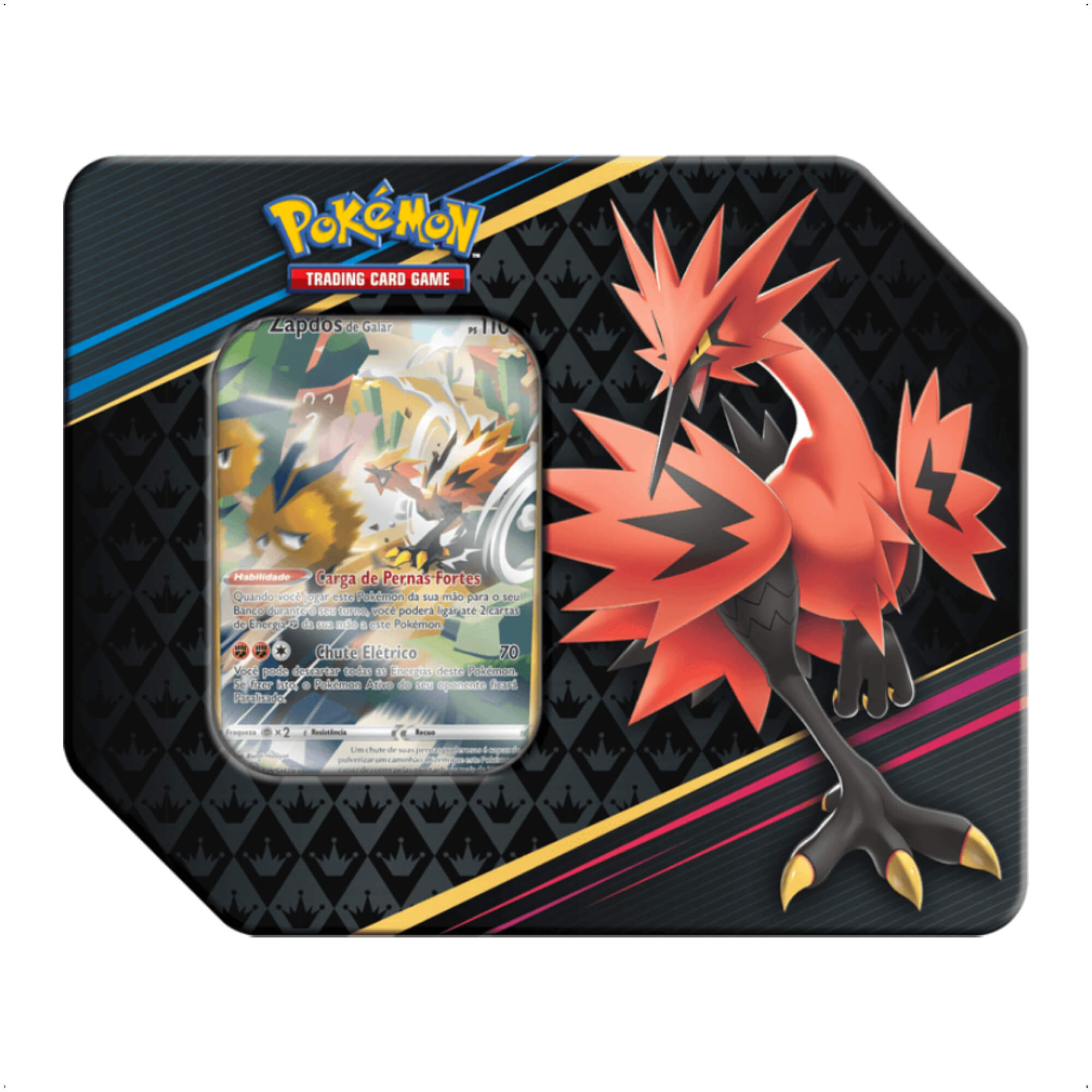 Pokemon TCG 3 Latas Articuno Zapdos Moltres De Galar Realeza Absoluta Copag - 32193