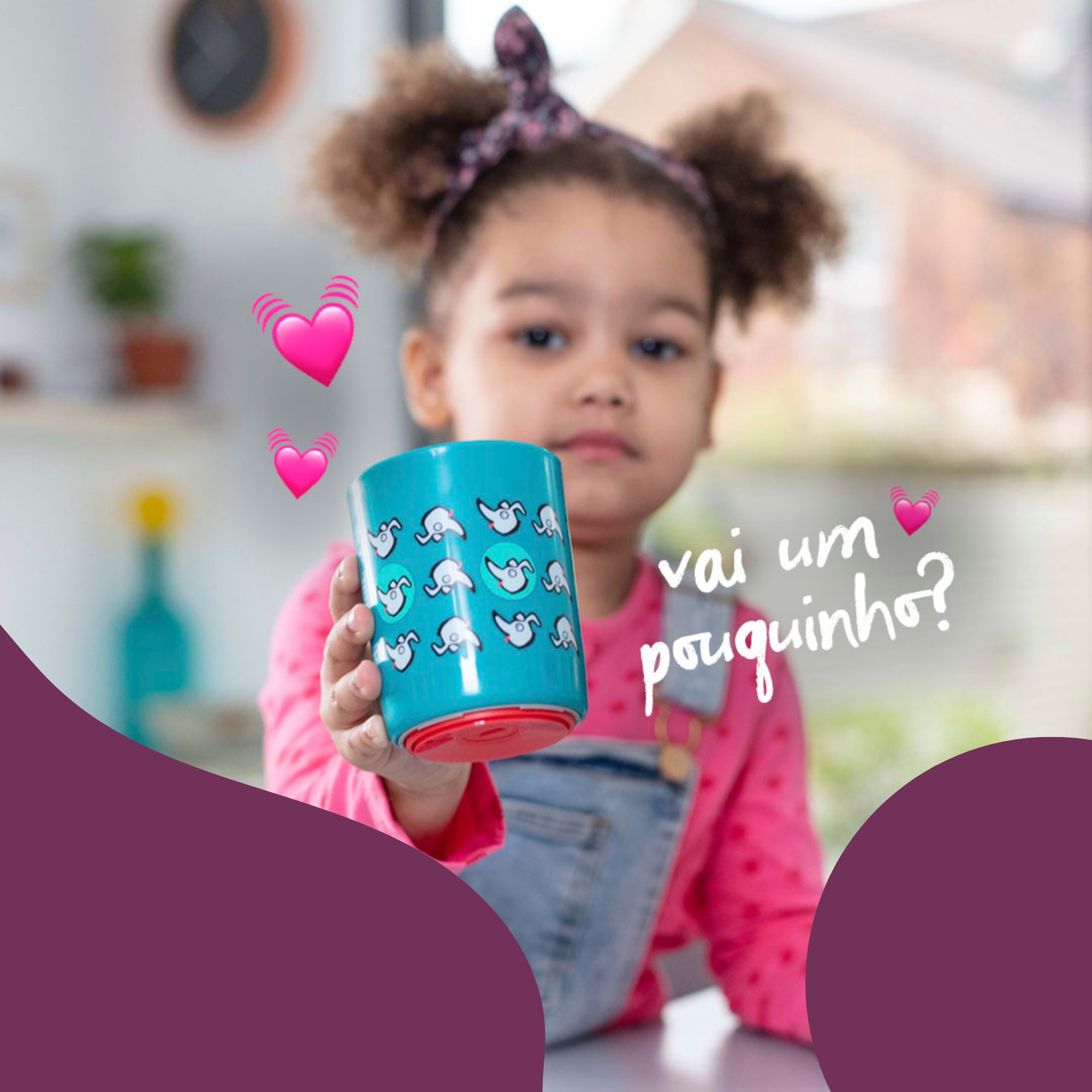 Copo Infantil Anti-queda No Knock 190 ML Difícil de Derrubar Azul Cachorrinhos - Multikids
