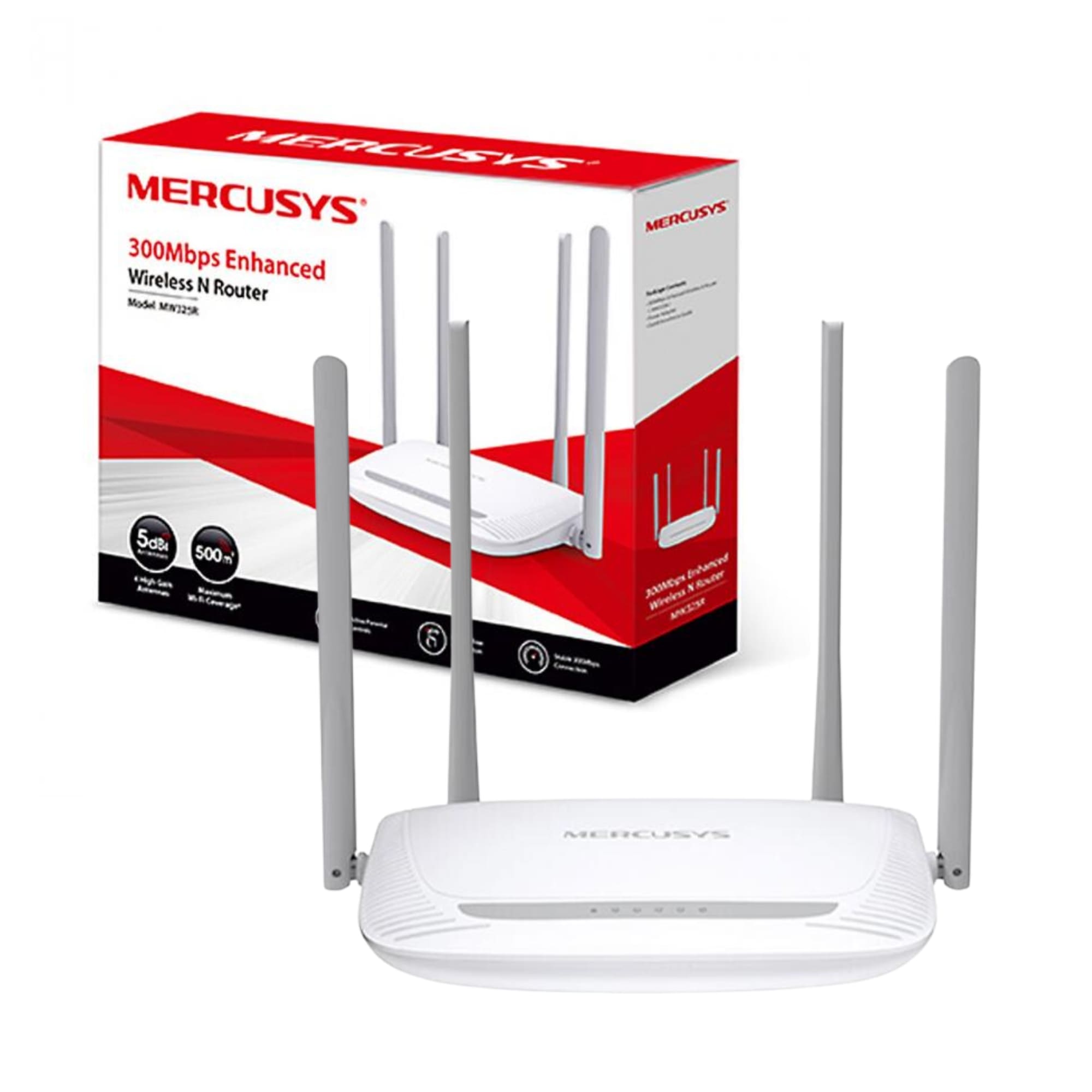 Roteador Wireless Sem Fio Wi fi N 300 Mbps MW325R Com 4 Antenas Fixas IPv4 - Mercusys