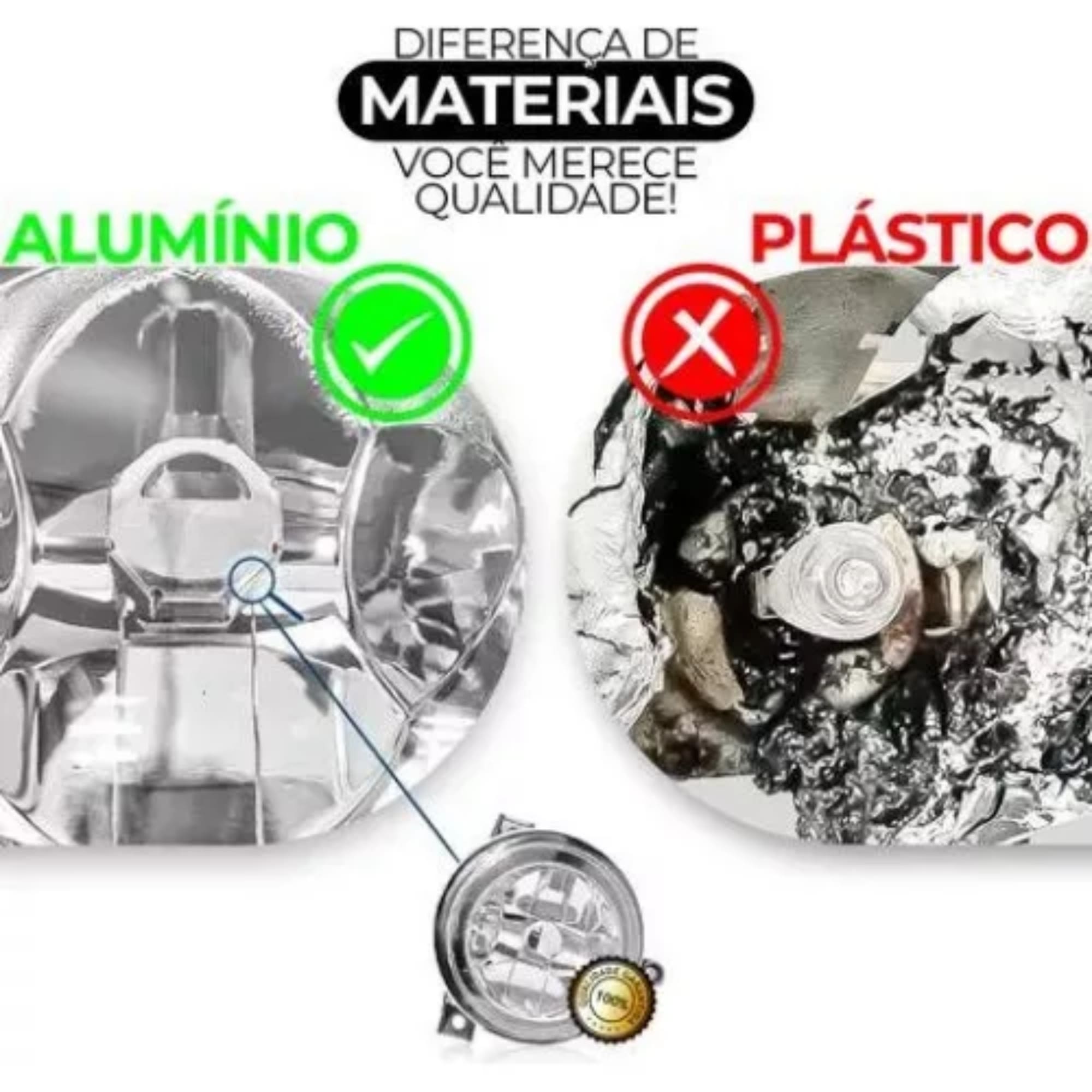 Farol de Milha Lado Esquerdo Gol G4 2006/2014 Parati G4 2006/2013 Saveiro G4 2006/2010 Suits - FUN339