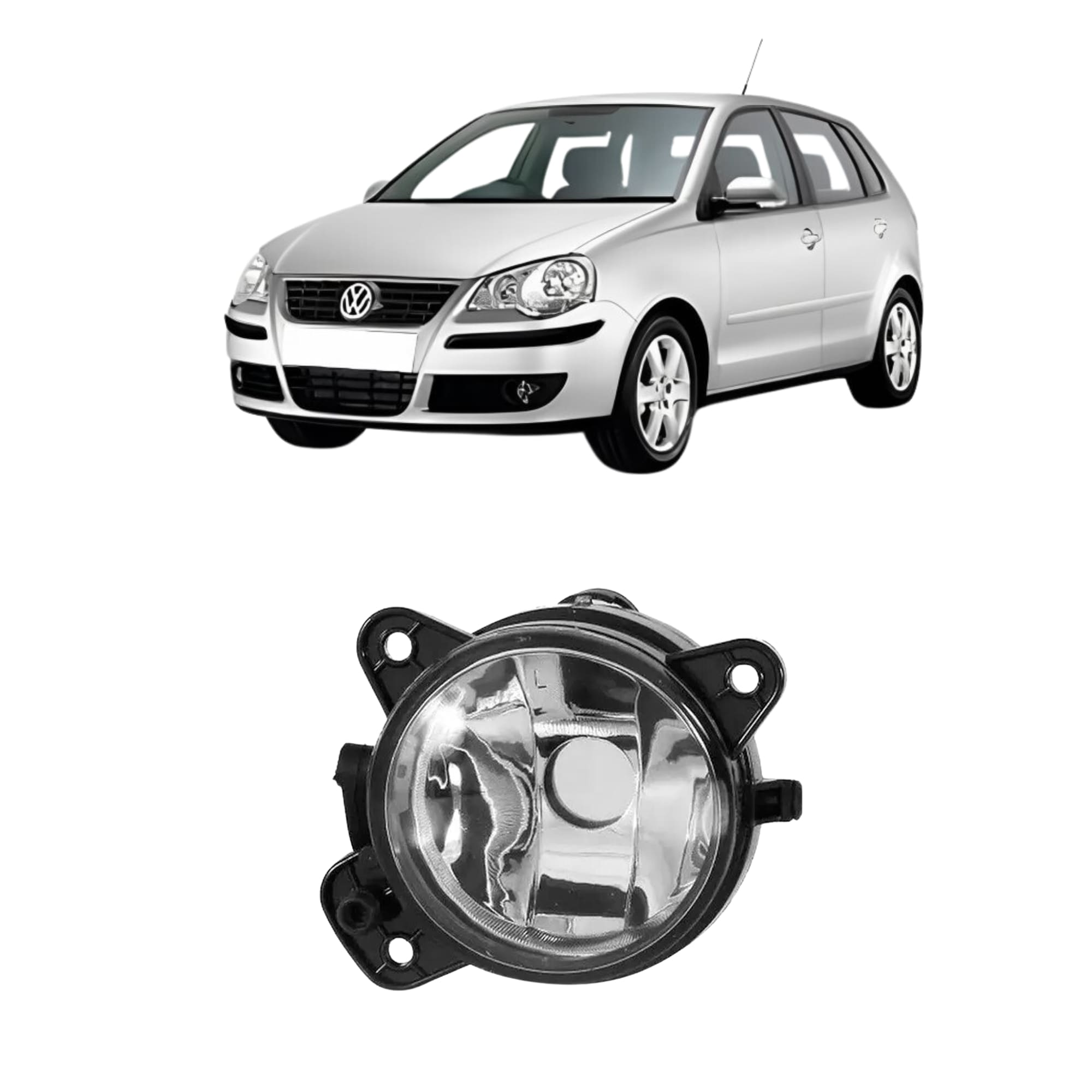 Farol de Milha Lado Esquerdo Gol G5 Polo 2007 a 2011 Fox 2010 a 2014 Policarbonato Suits - FUN207